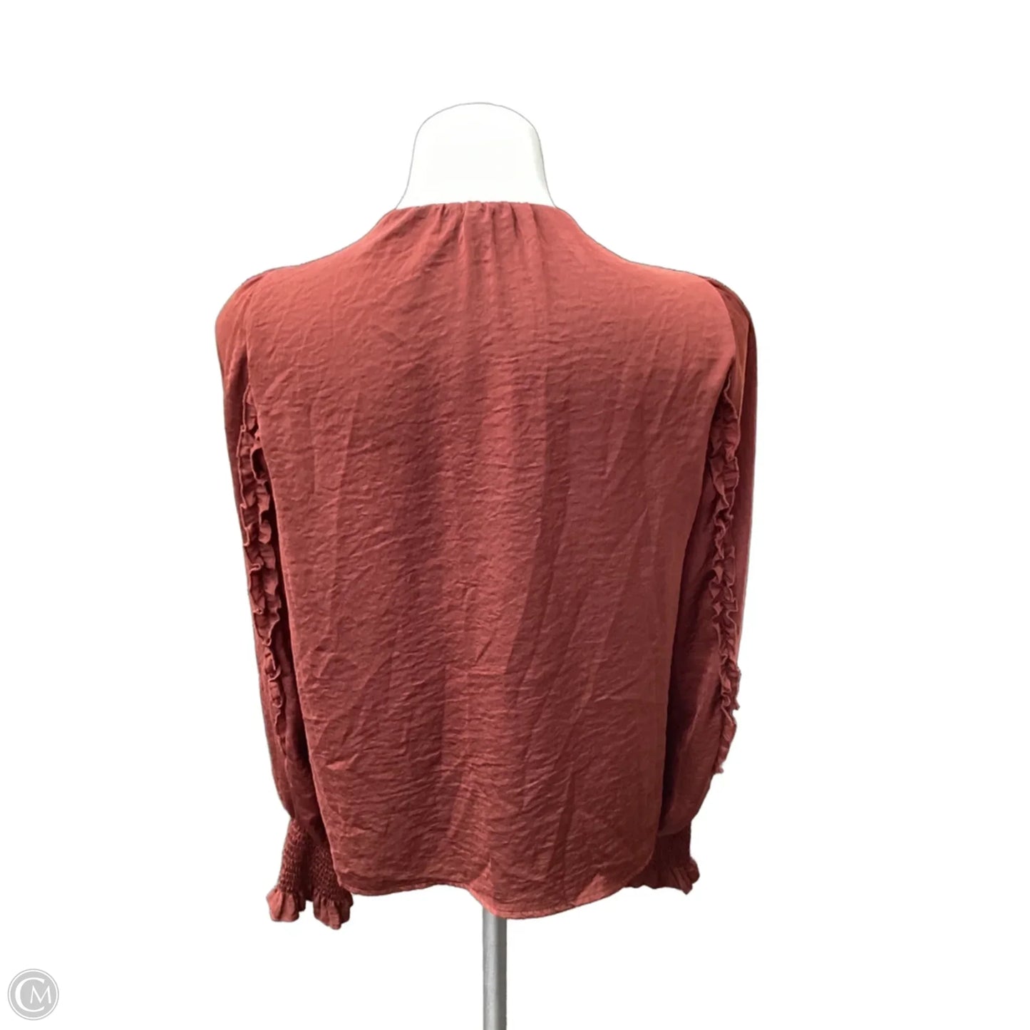 Blouse Long Sleeve By Sam Edelman In Bronze, Size: M