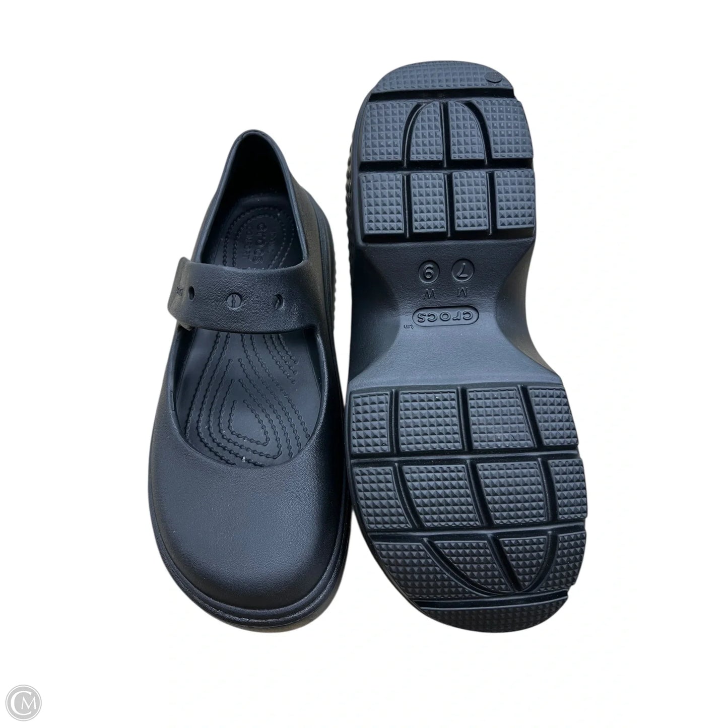 Shoes Heels Platform By Crocs In Black, Size: 9