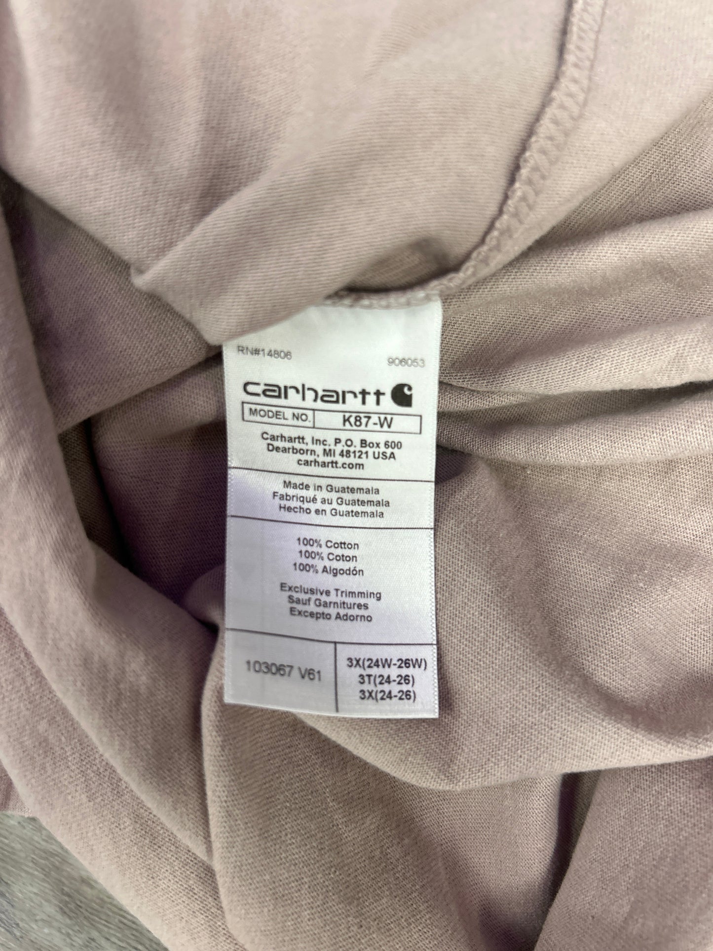 Top Short Sleeve By Carhartt In Pink, Size: 3x