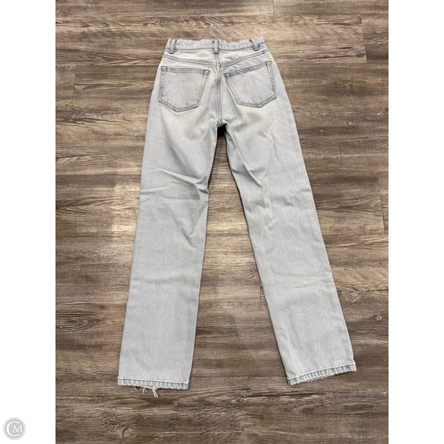 Jeans Straight By Reformation In Blue Denim, Size: 0