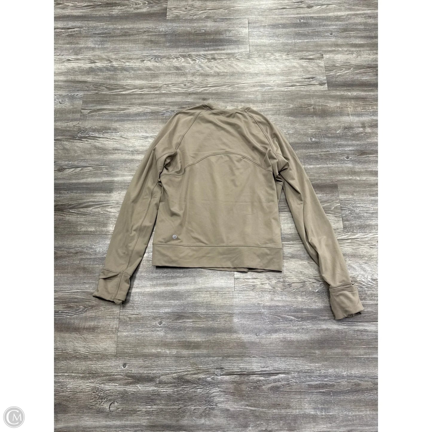 Athletic Top Long Sleeve Crewneck By Lululemon In Tan, Size: M