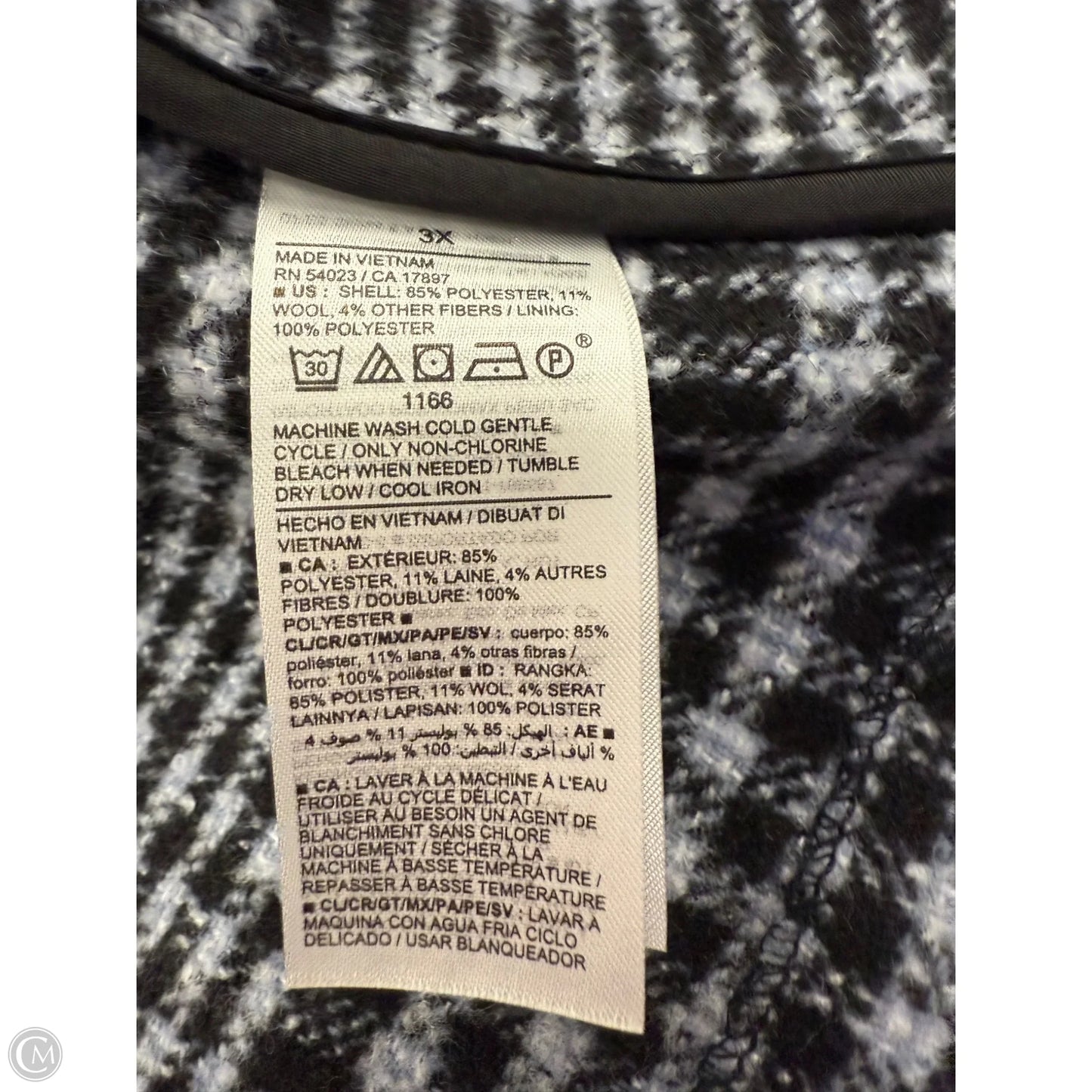 Coat Peacoat By Old Navy In Plaid Pattern, Size: 3x