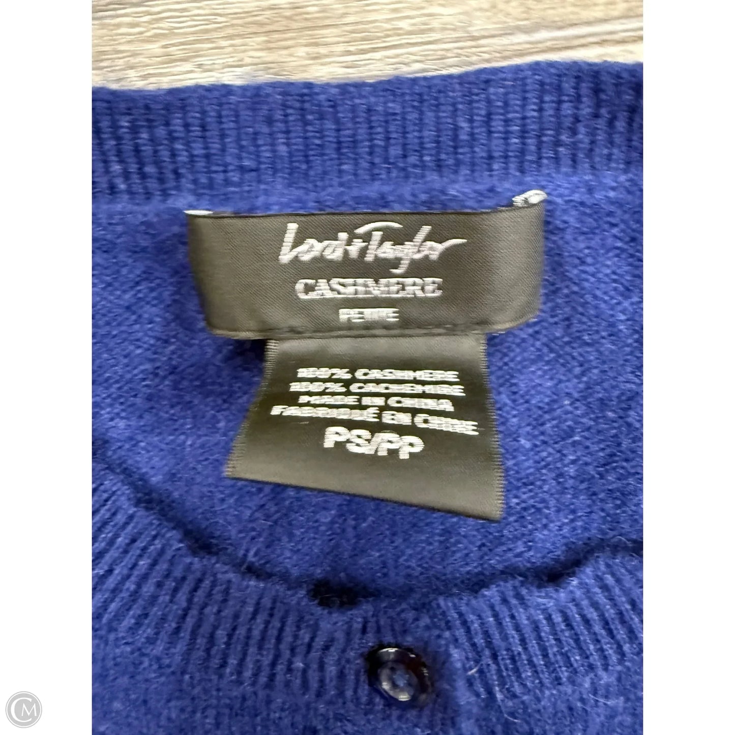Sweater Cardigan Cashmere By Lord And Taylor In Blue, Size: Sp