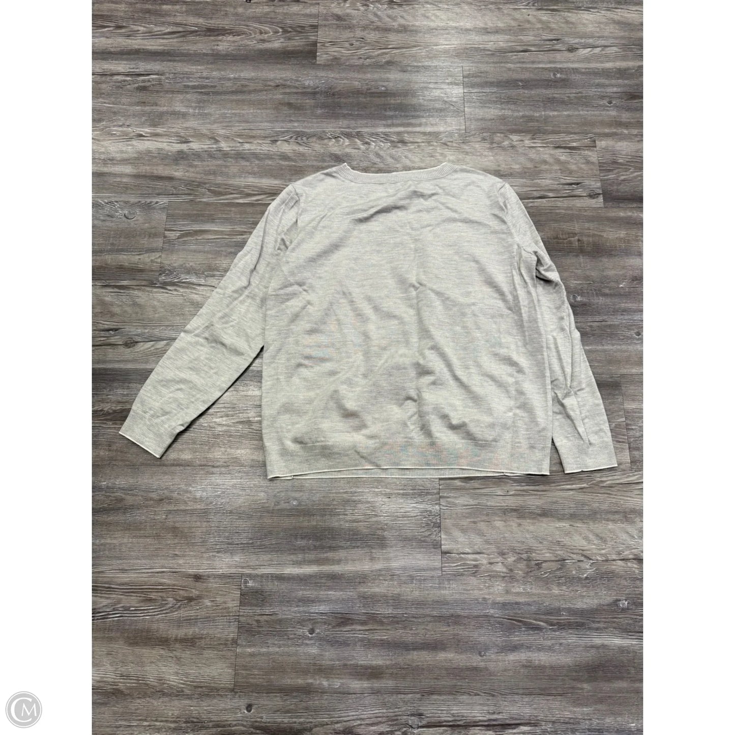 Top Long Sleeve Designer By Lafayette 148 In Grey, Size: L