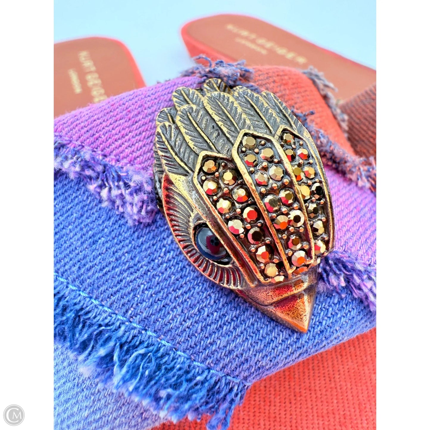 Sandals Designer By Kurt Geiger In Orange & Purple, Size: 8.5