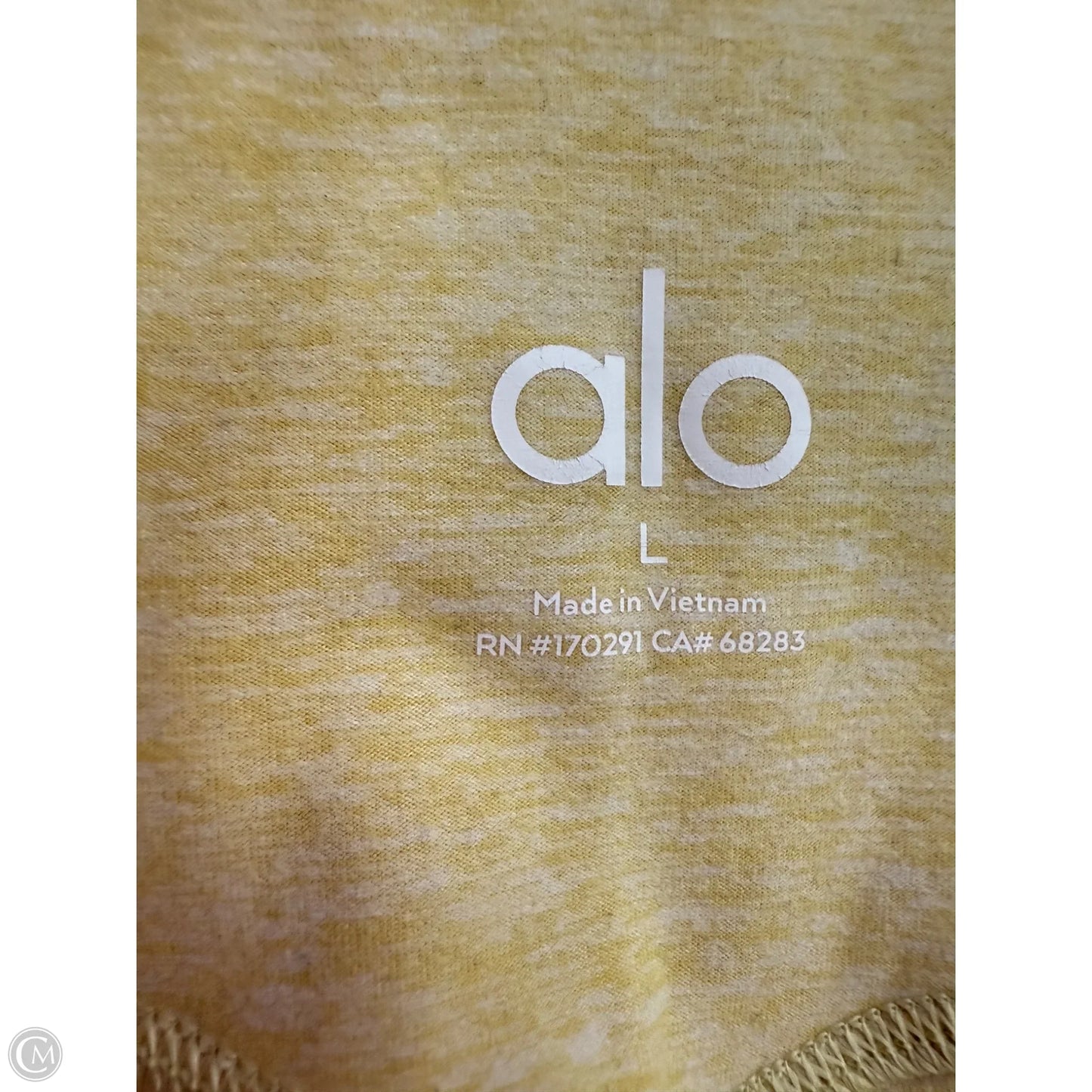 Athletic Leggings By Alo In Yellow, Size: L