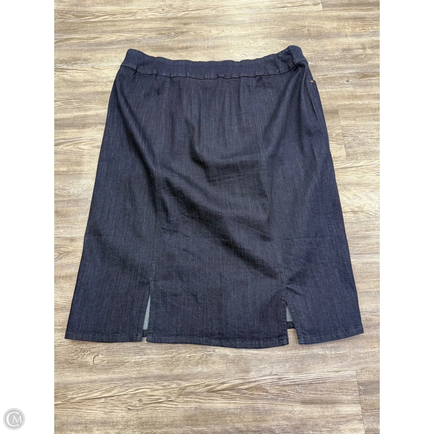 Skirt Midi By Cj Banks In Blue Denim, Size: 22