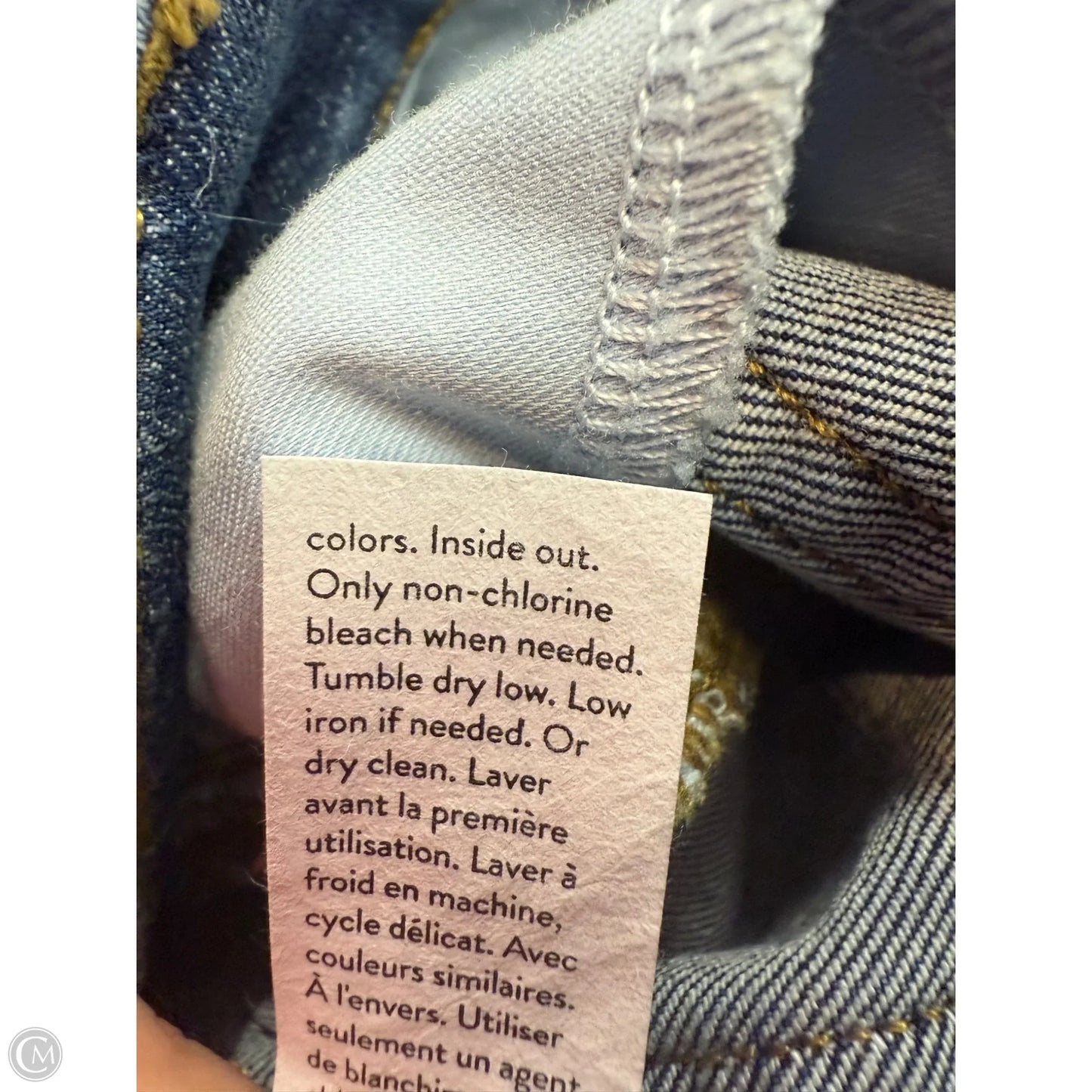 Jeans Wide Leg By Spanx In Blue Denim, Size: Xs