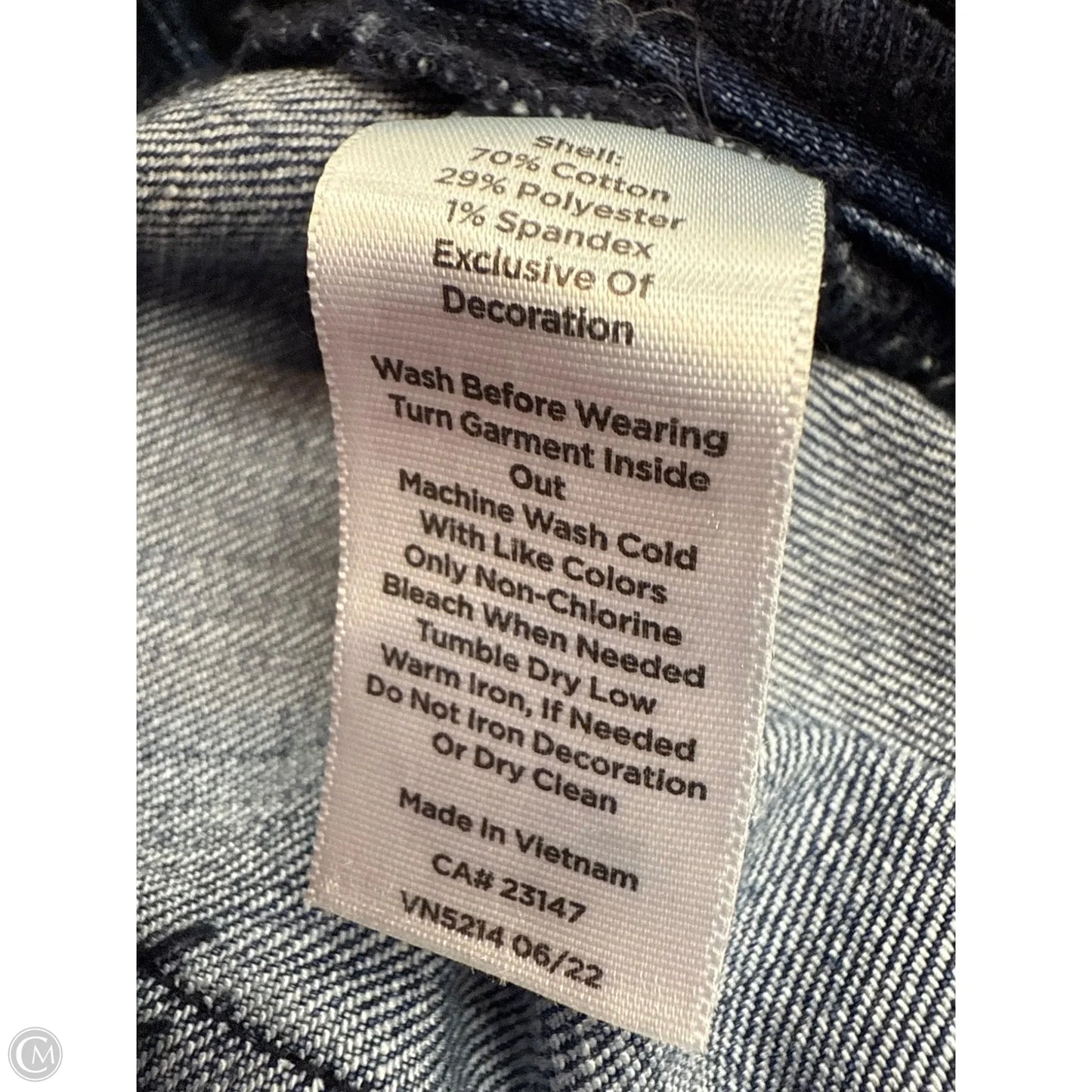 Jeans Straight By Talbots In Blue Denim, Size: 18