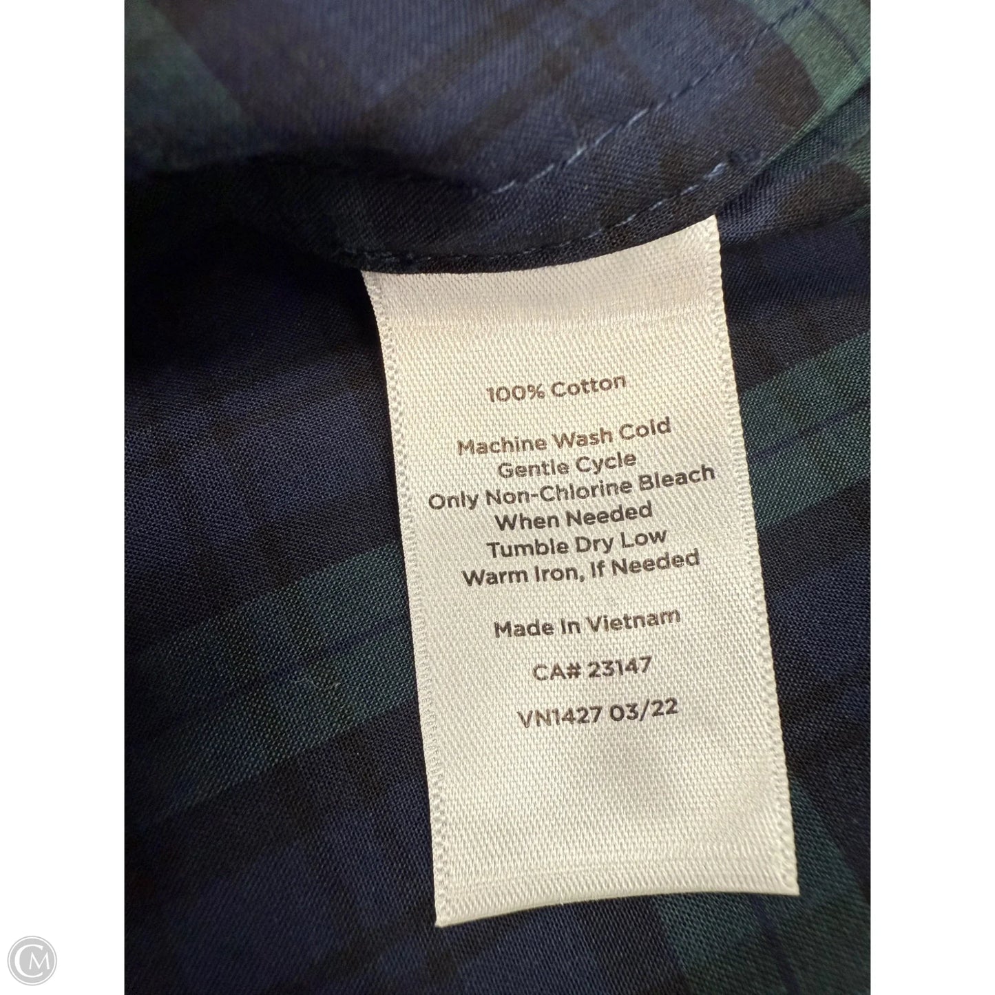 Top Long Sleeve By Talbots In Blue & Green, Size: 2x