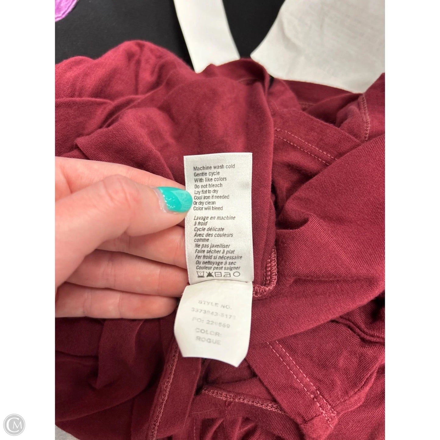 Top Short Sleeve Designer By Paige In Maroon, Size: S