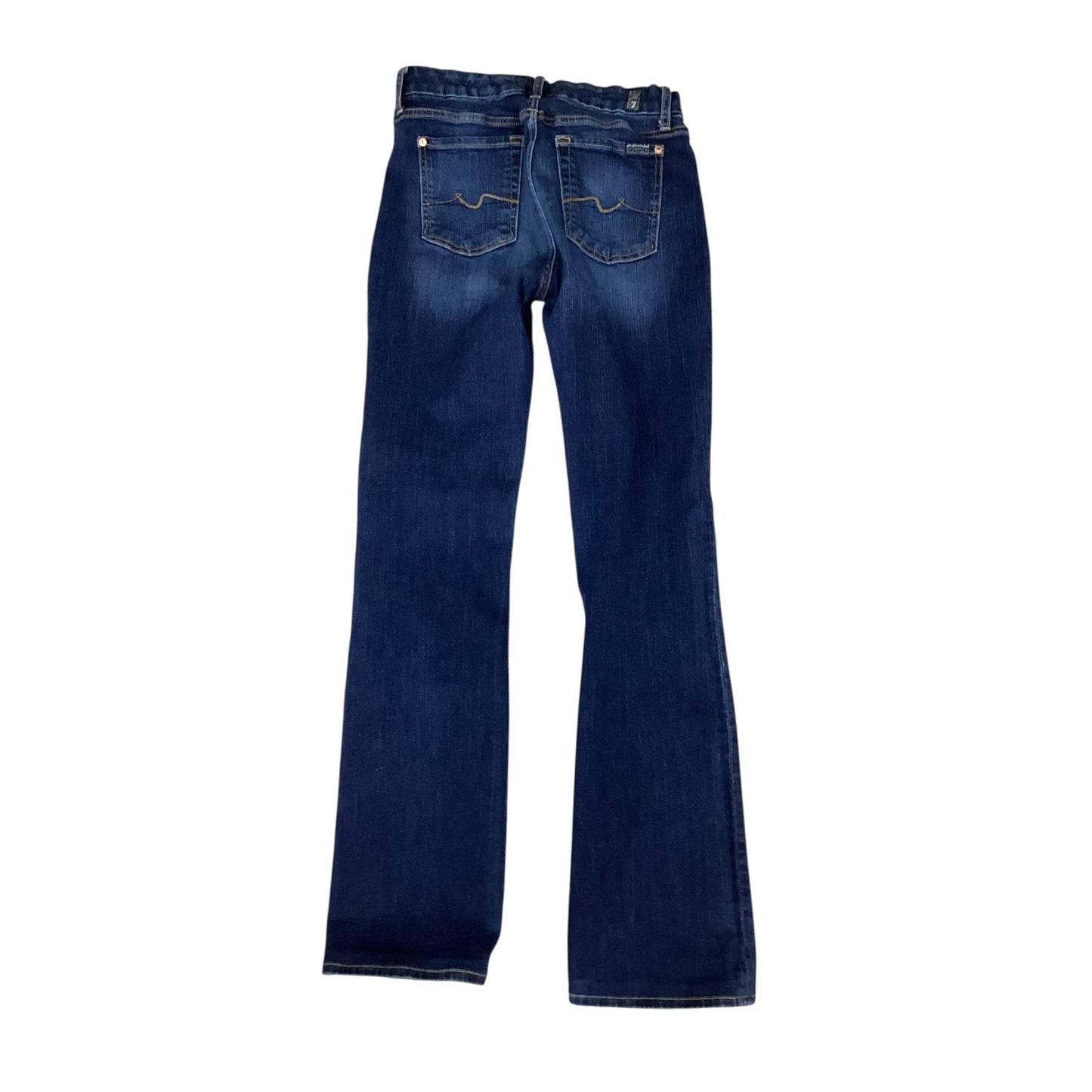 Jeans Boot Cut By 7 For All Mankind In Blue Denim, Size:8