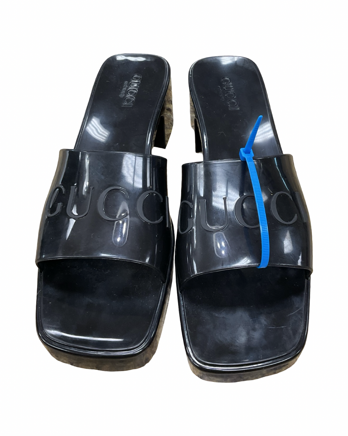 Sandals Luxury Designer By Gucci In Black, Size:10.5