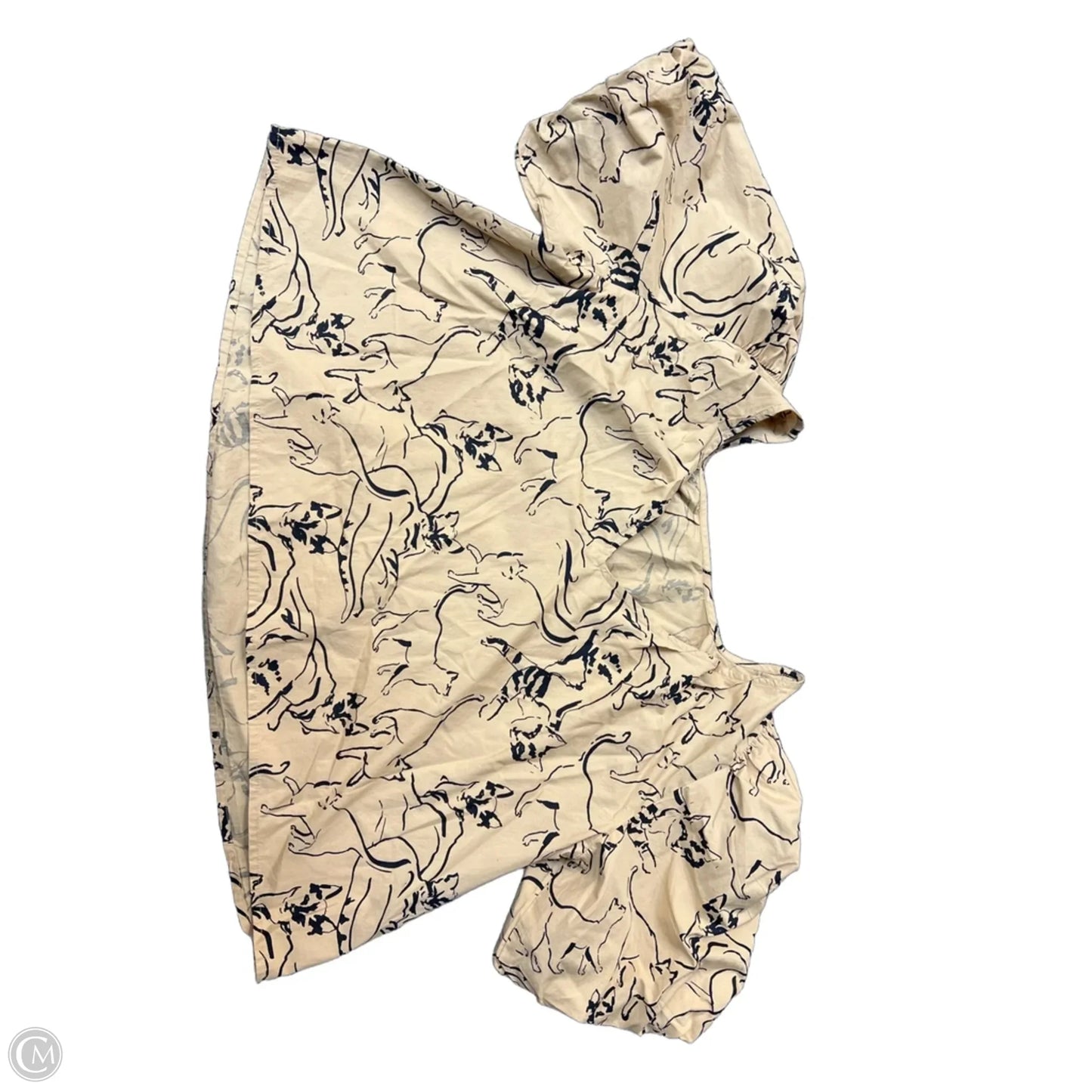 Top Short Sleeve By Maeve In Tan, Size: M