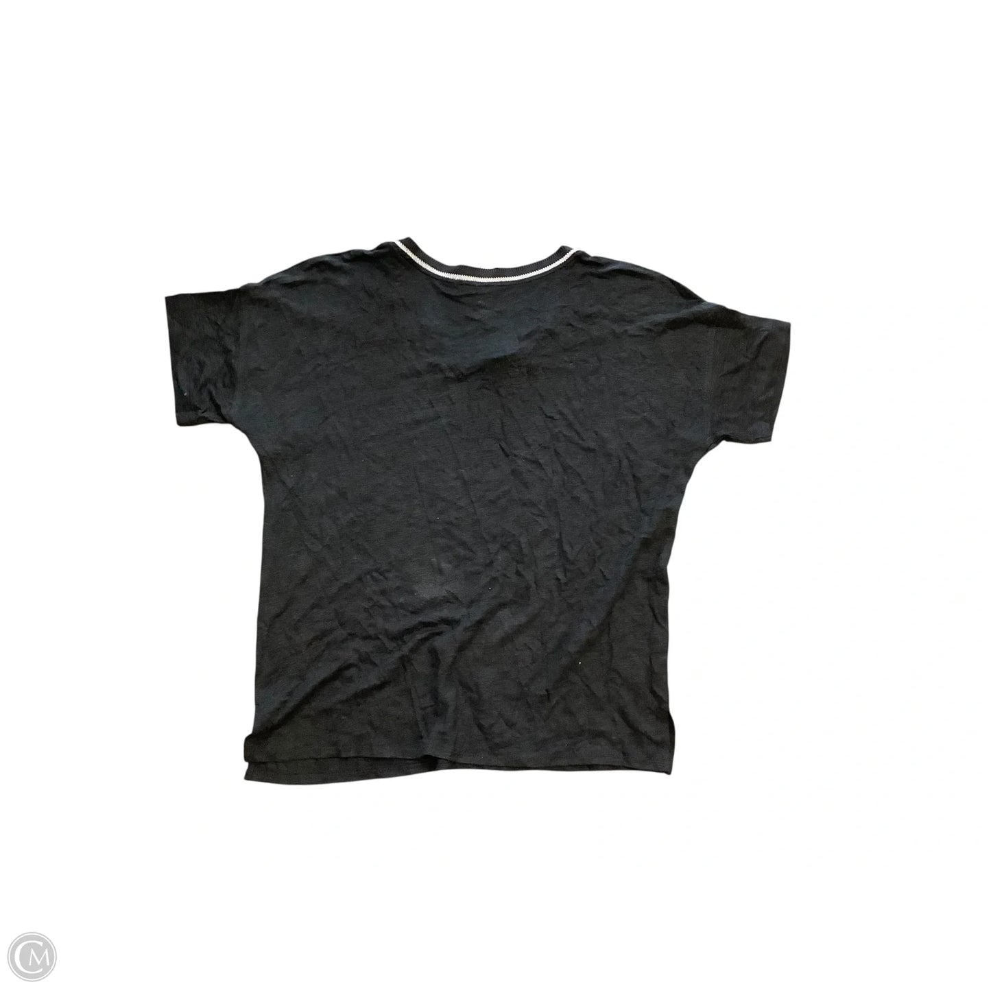 Top Short Sleeve By Chicos In Black, Size: L