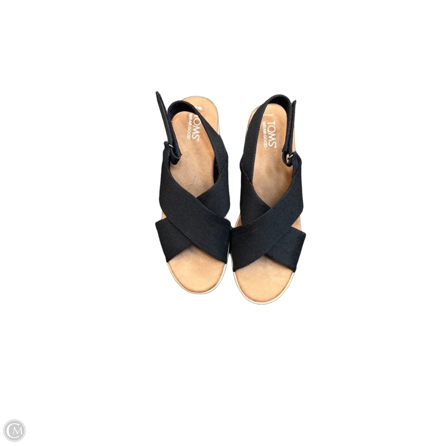 Sandals Flats By Toms In Black & Brown, Size: 8.5