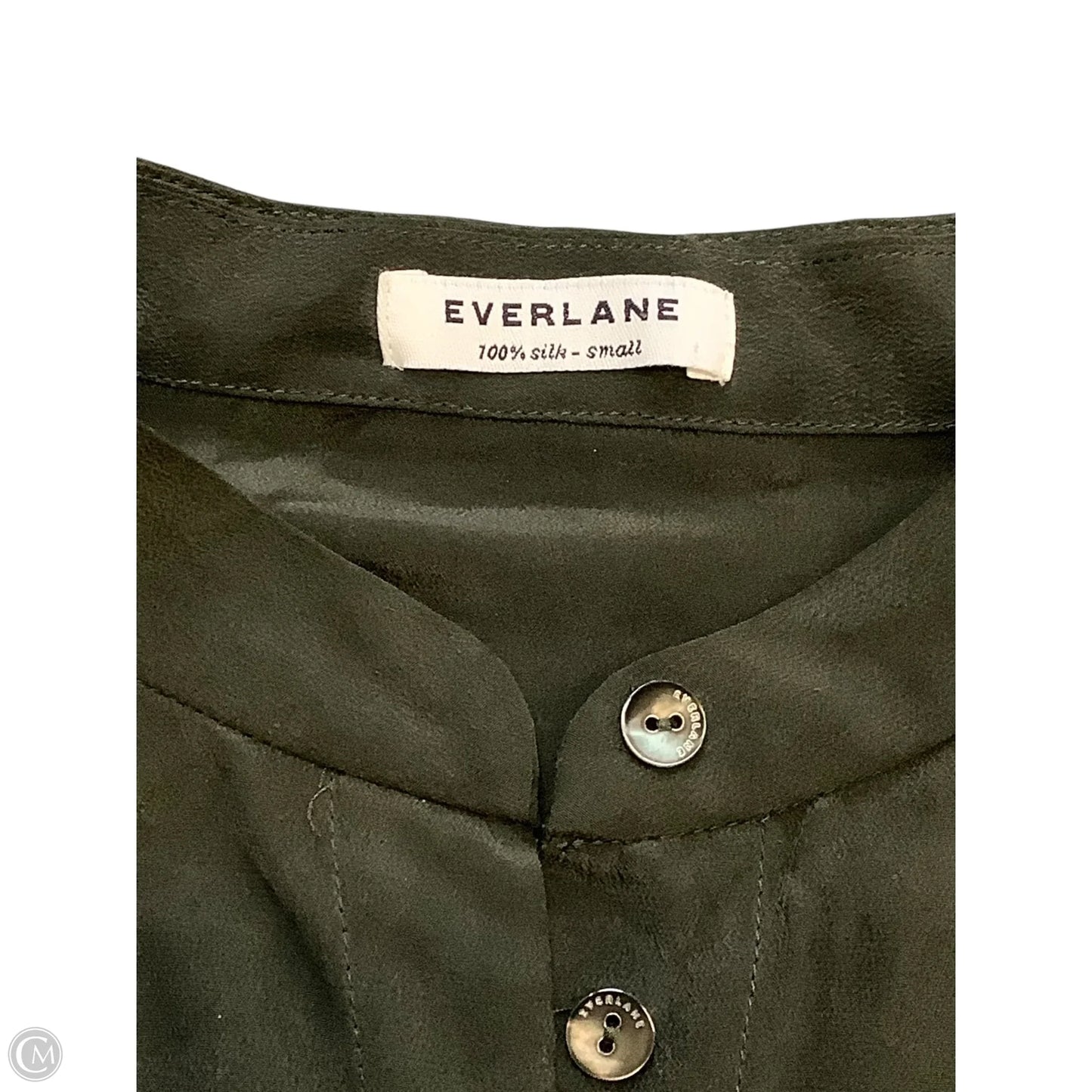 Blouse Long Sleeve By Everlane In Green, Size: S