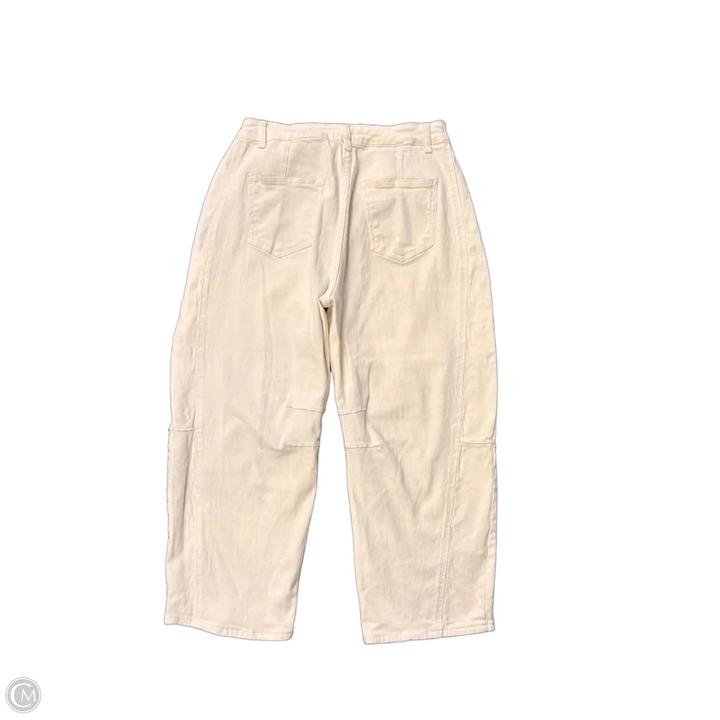 Jeans Wide Leg By Cme In Cream, Size: Xxl