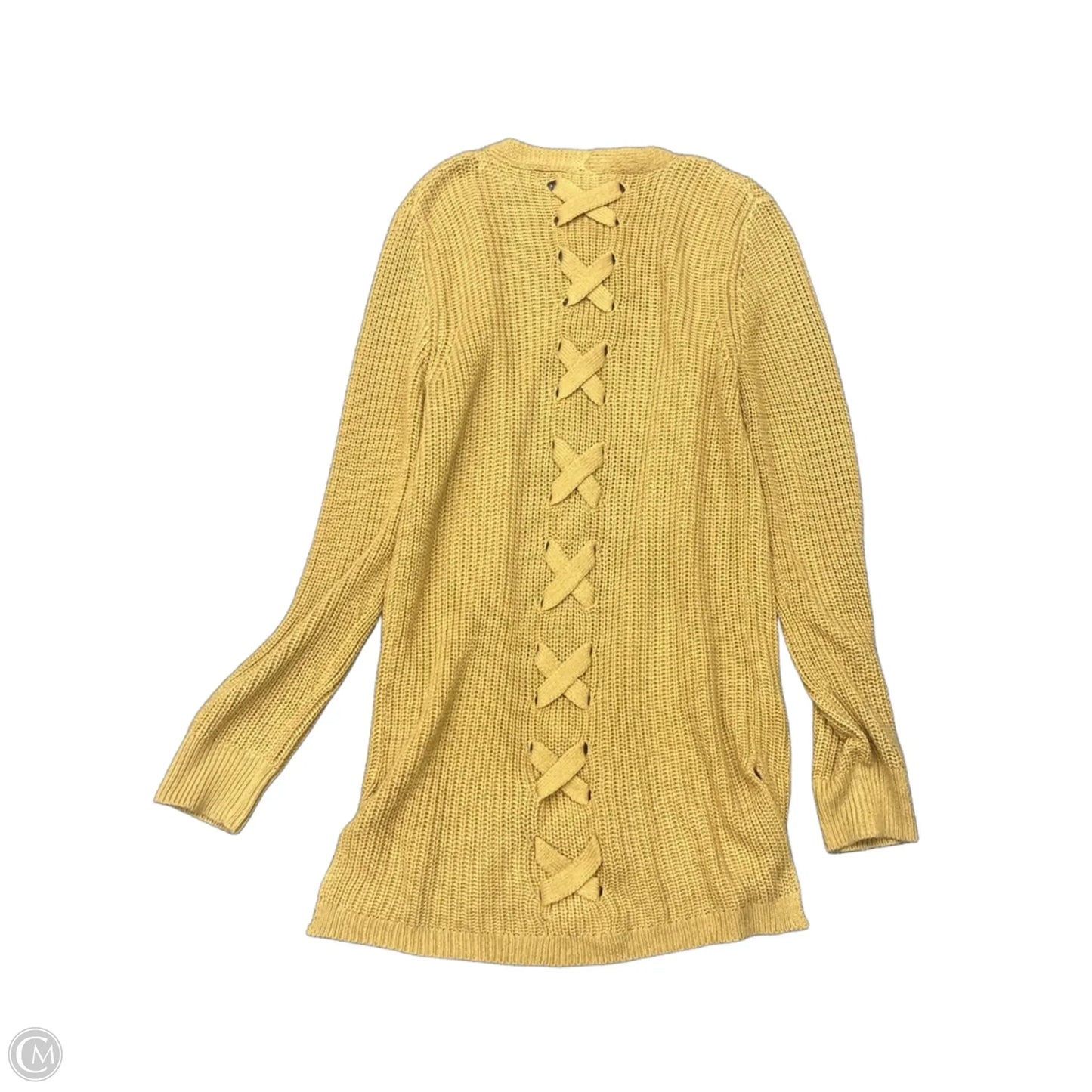 Sweater Cardigan By Clothes Mentor In Yellow, Size: M