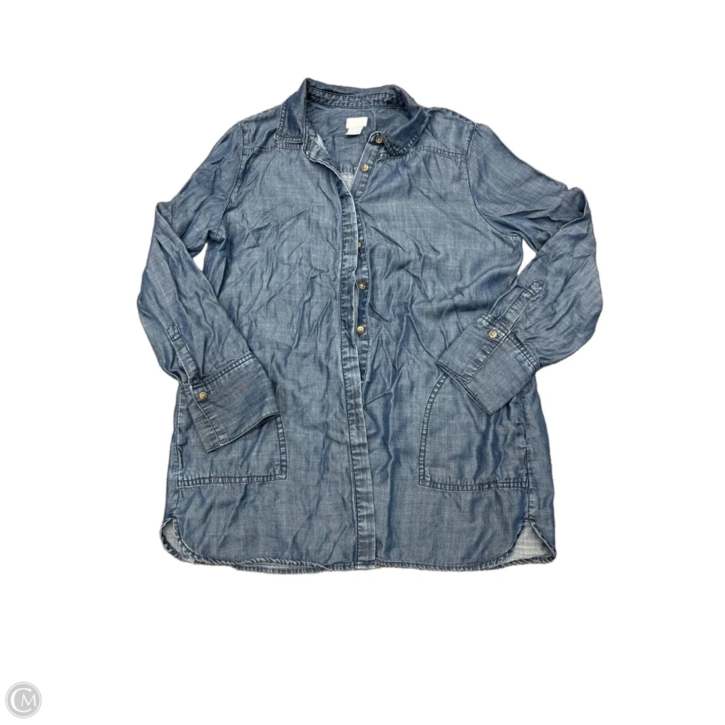 Top Long Sleeve By Chicos In Blue, Size: M