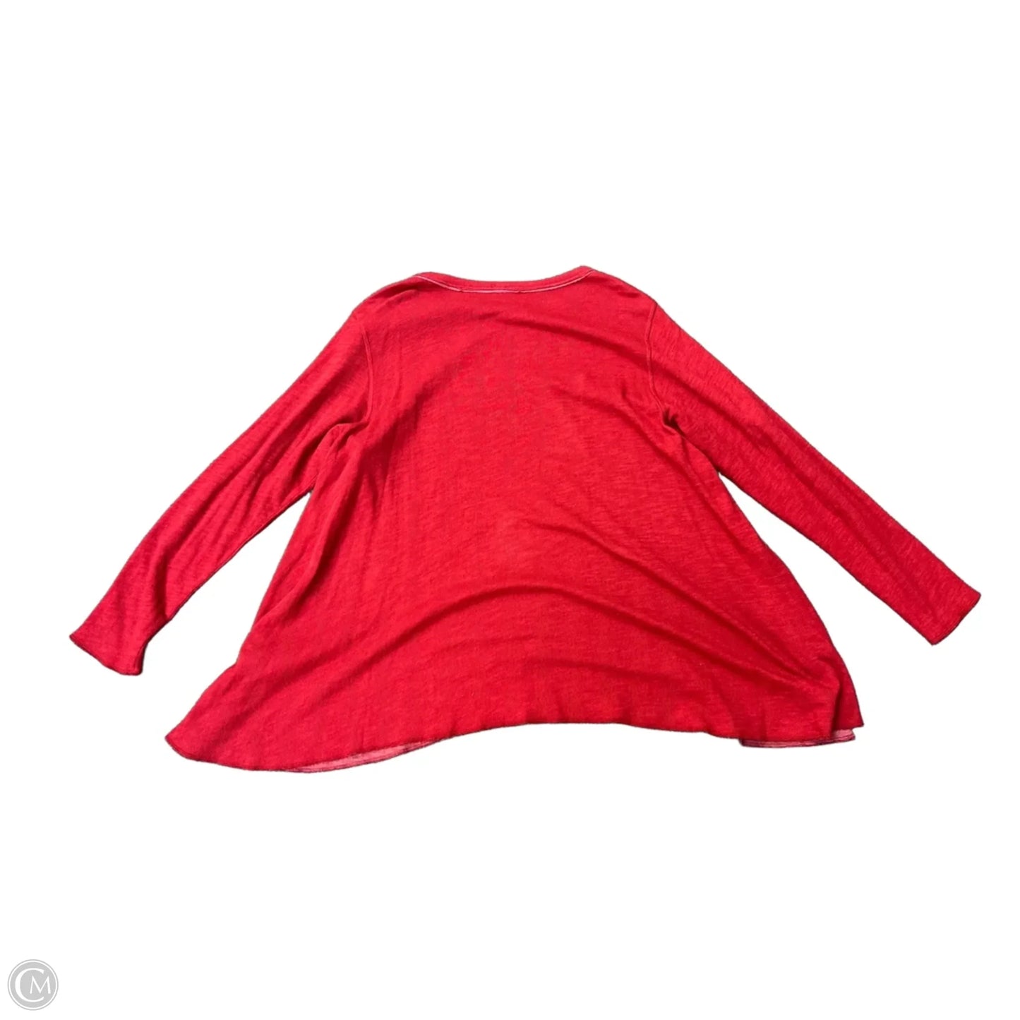 Top Long Sleeve Basic By Cmb In Red, Size: L