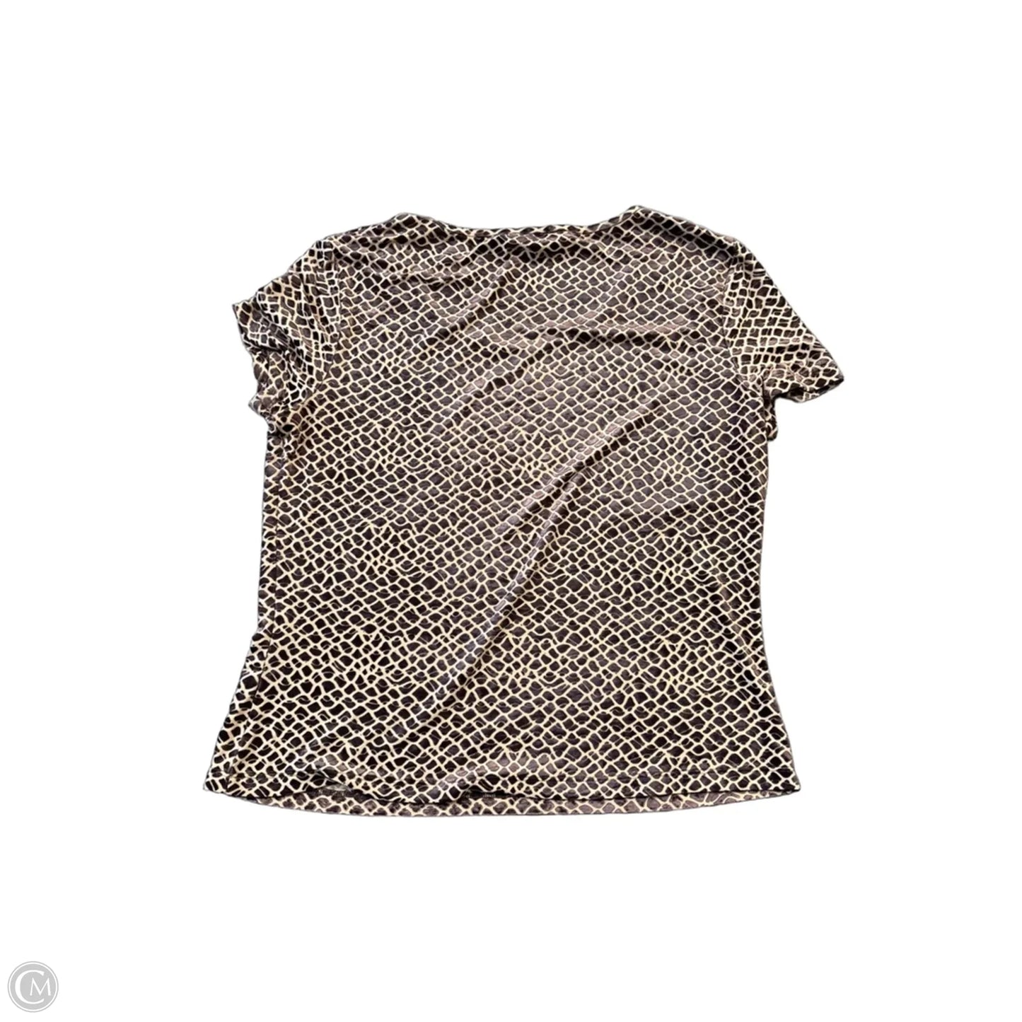 Top Short Sleeve By St. John In Animal Print, Size: L