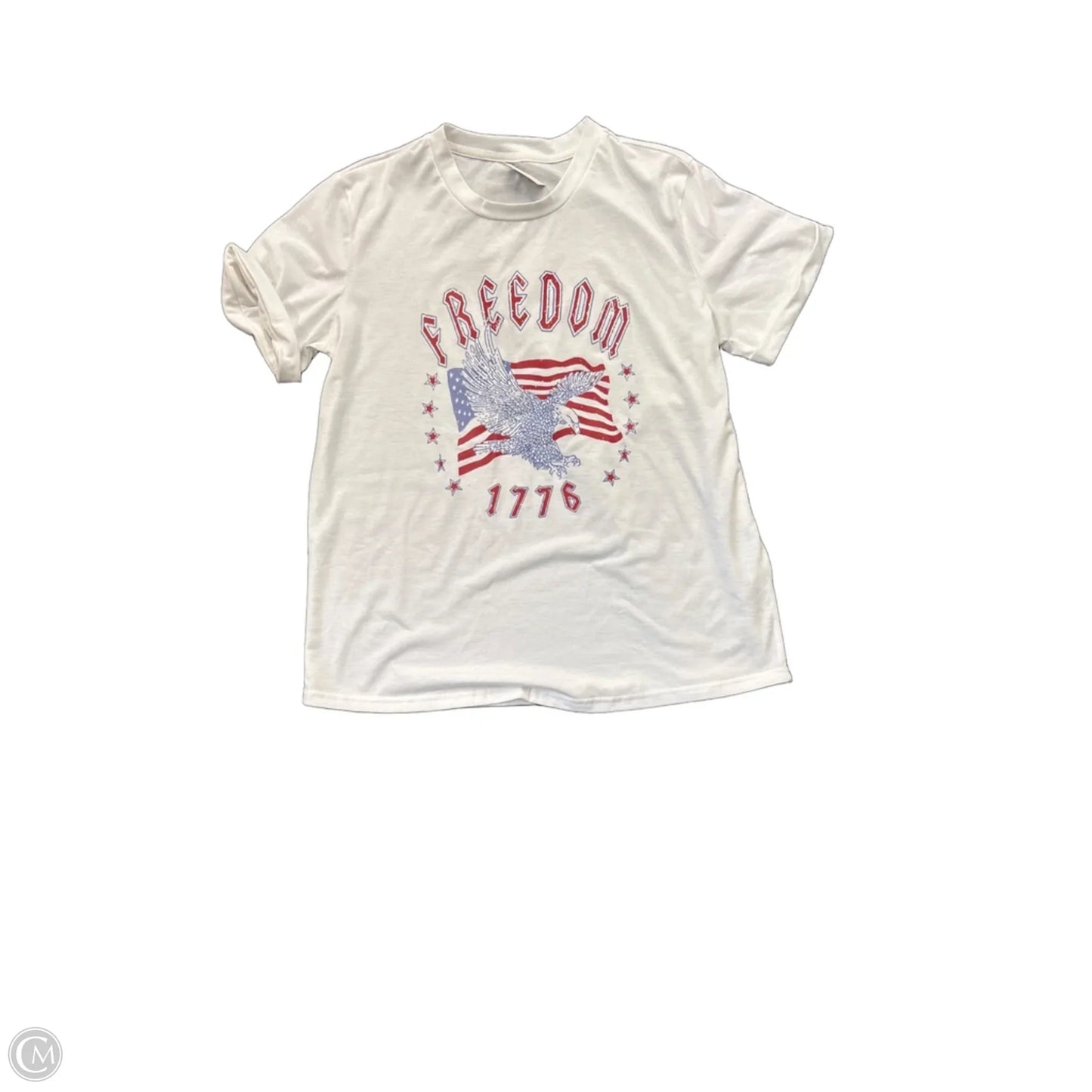 Top Short Sleeve Basic By Cmf In White, Size: M