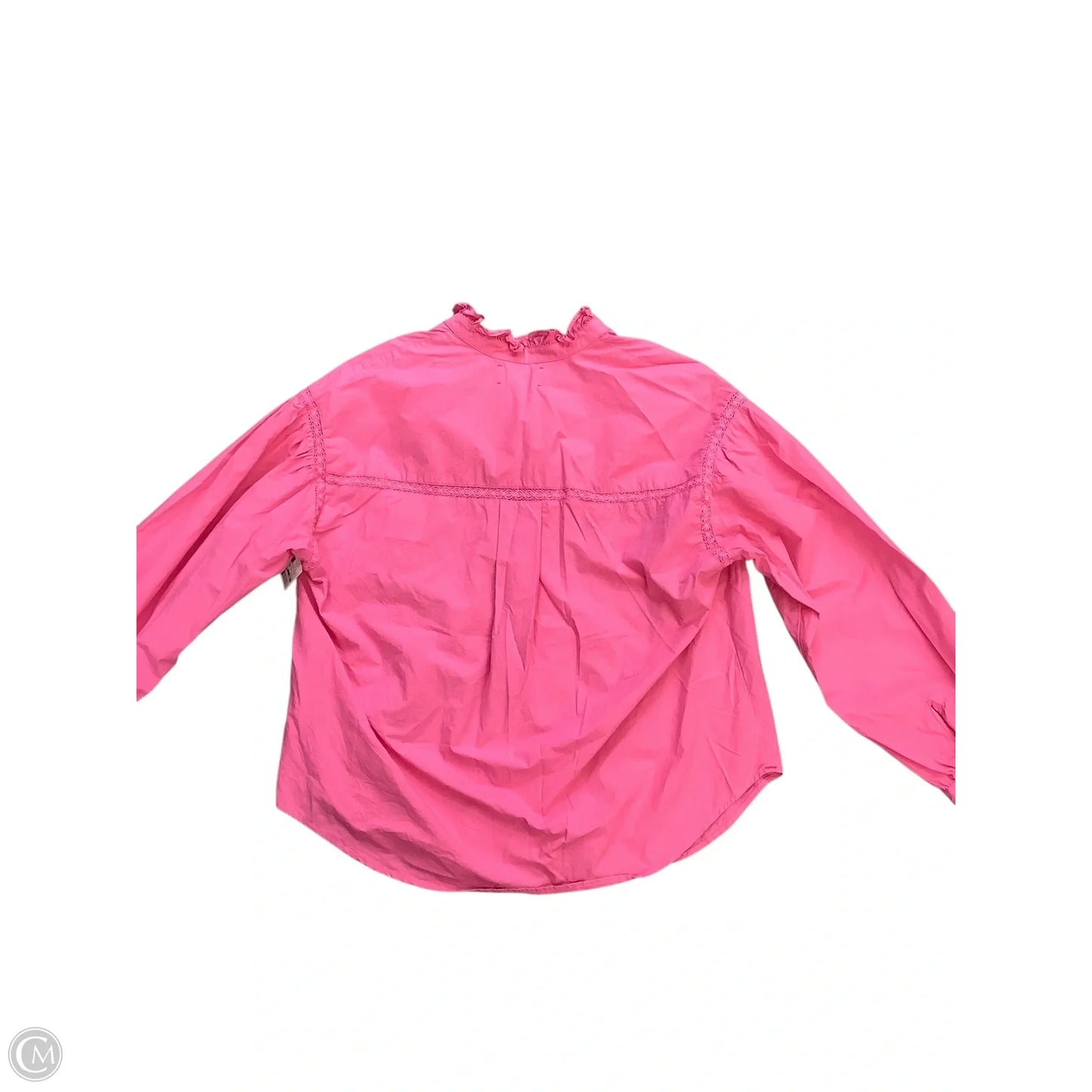 Blouse Long Sleeve By Cmb In Plaid Pattern, Size: S