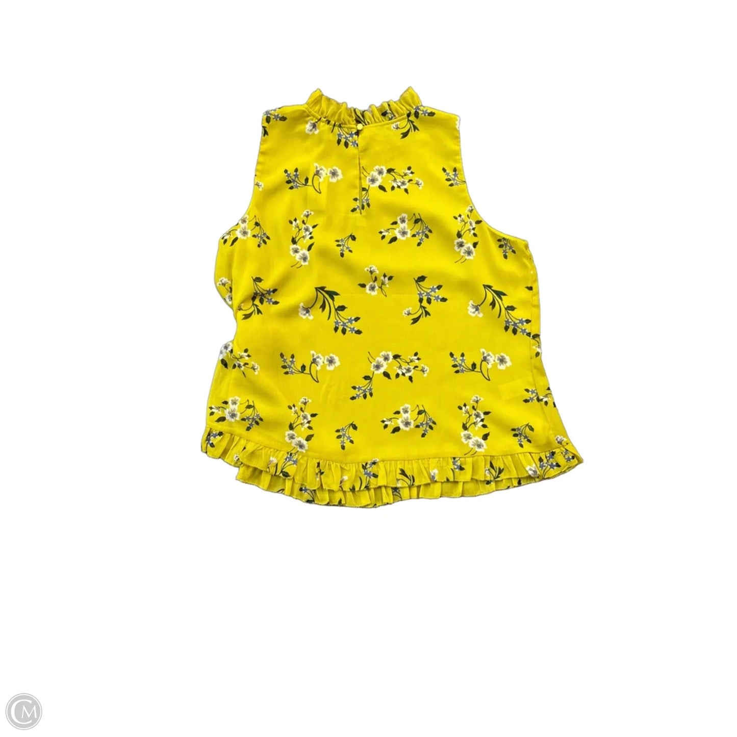 Blouse Sleeveless By Ann Taylor In Chartreuse, Size: L