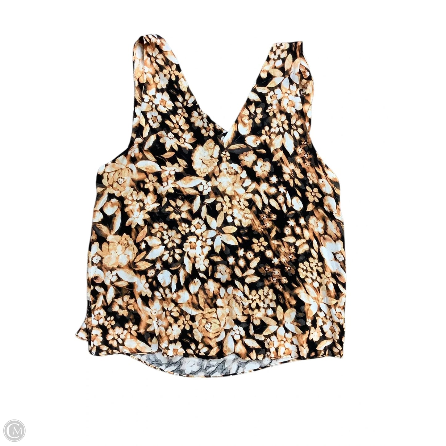 Top Sleeveless By Sage In Black & Brown, Size: S