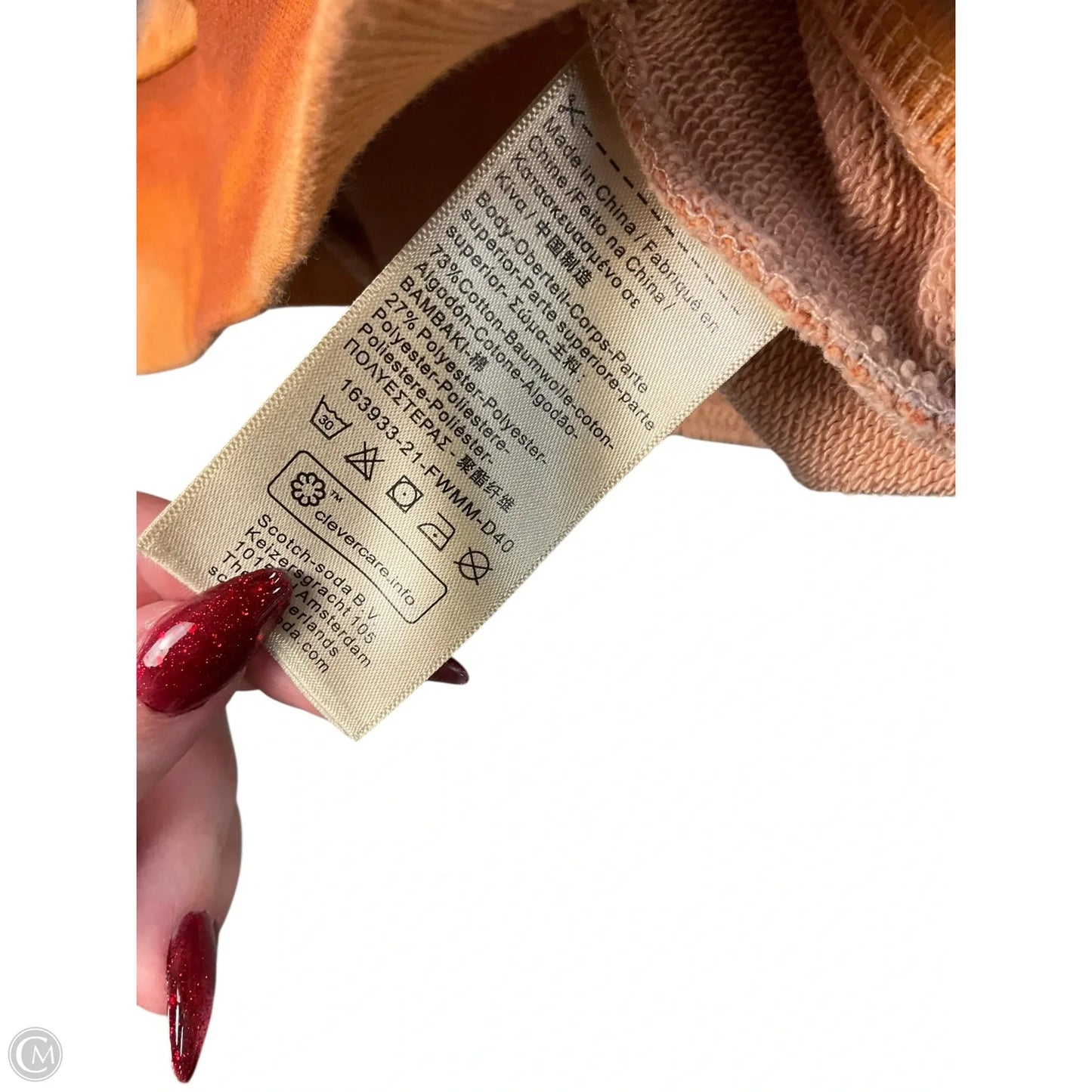 Sweatshirt Crewneck By Scotch & Soda In Orange, Size: S