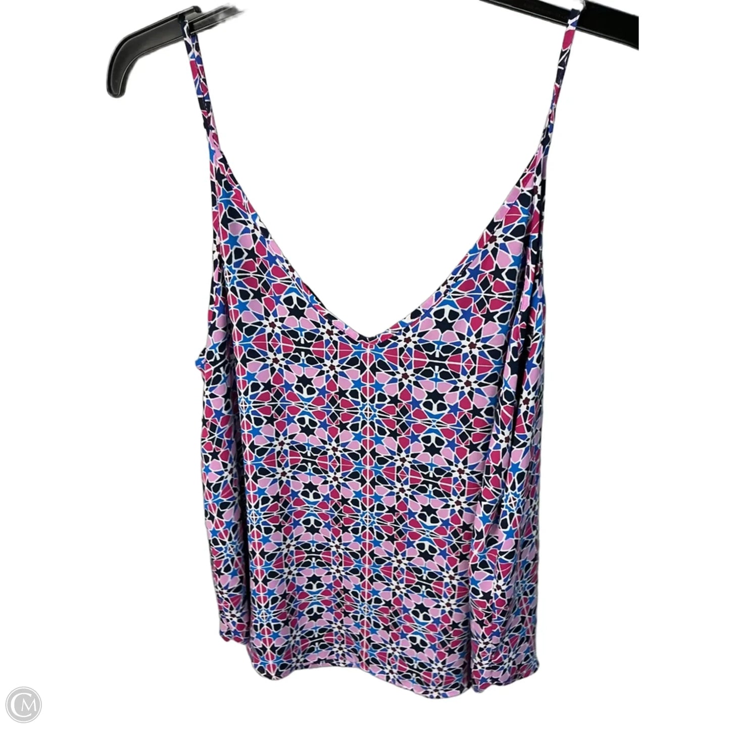 Top Sleeveless By Loft In Blue & Pink, Size: L