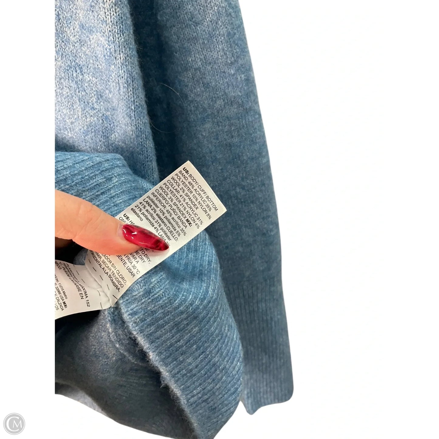 Sweater Cashmere By White House Black Market In Blue, Size: L