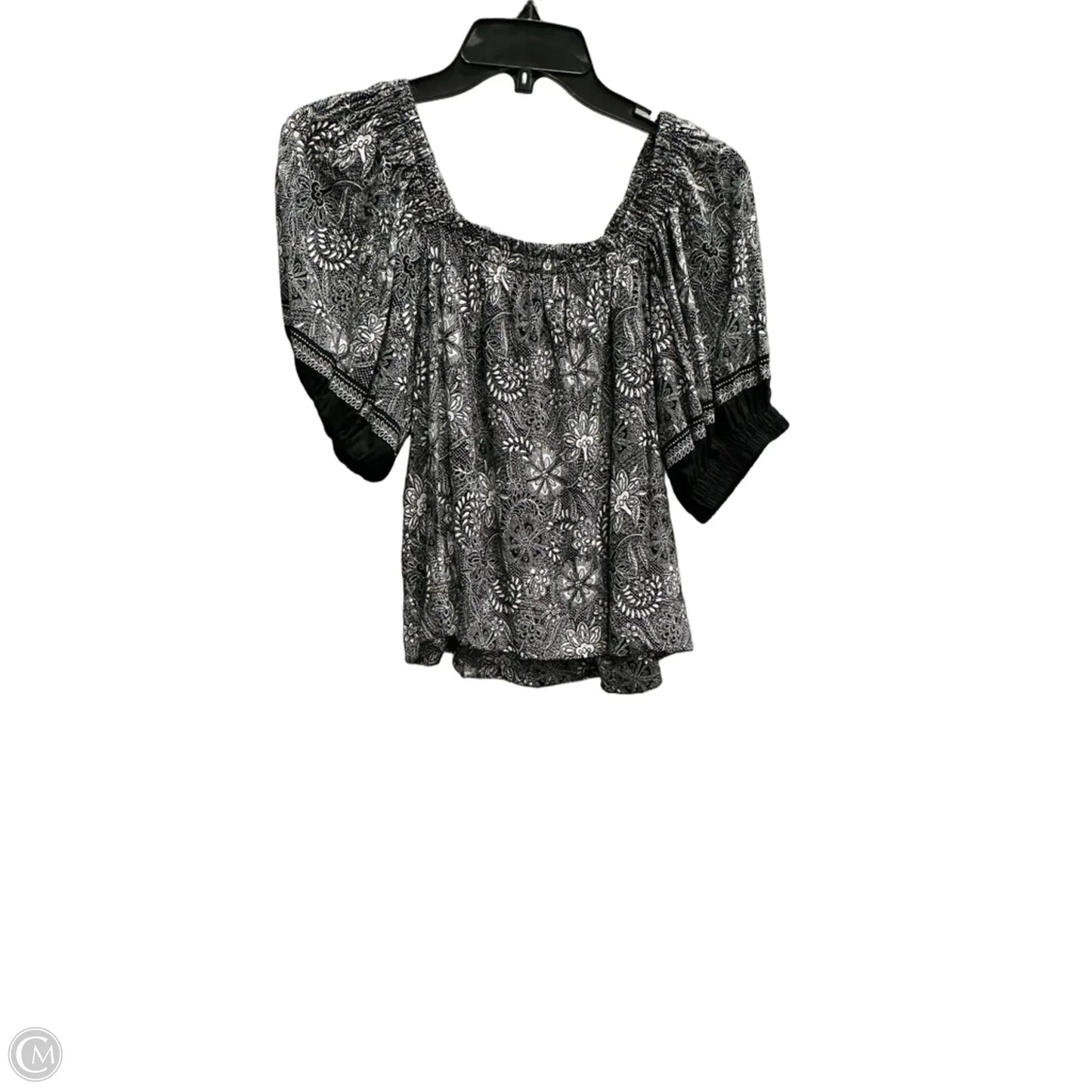 Top Short Sleeve By Loft In Black, Size: Xs