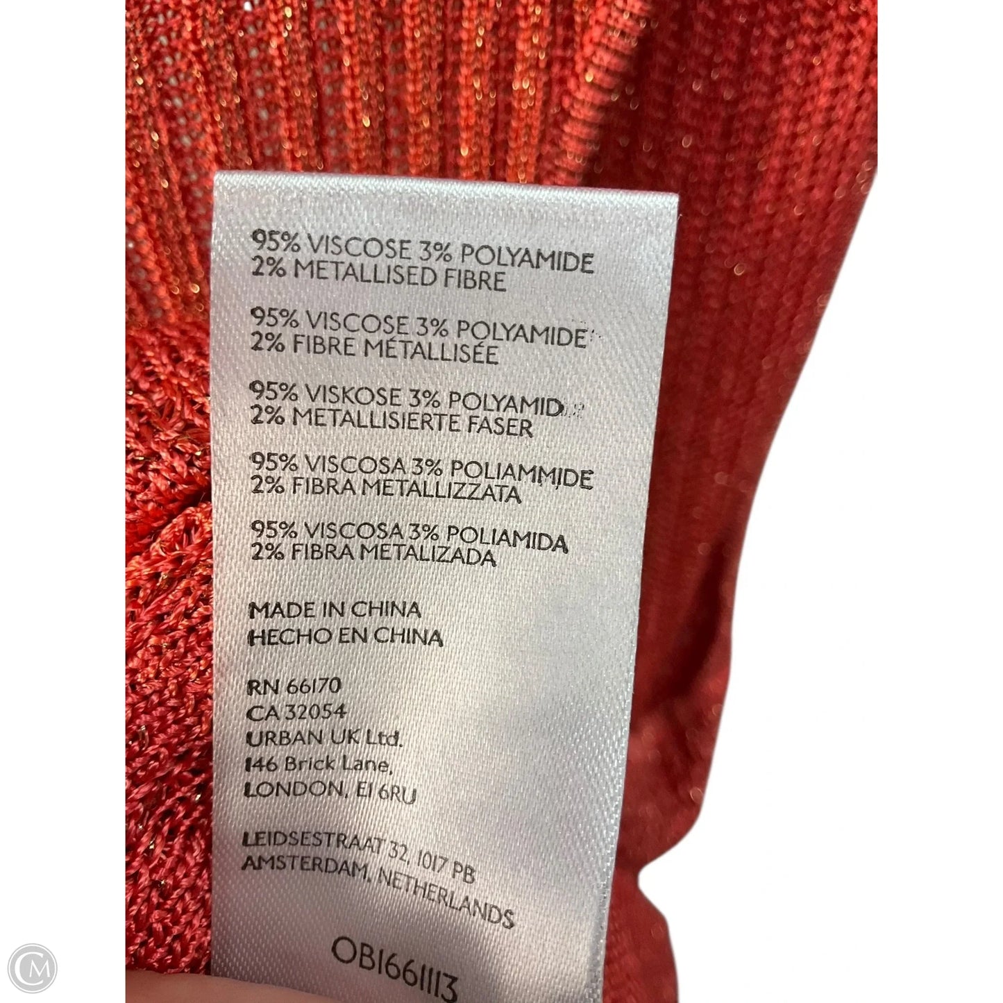 Top Sleeveless By Free People In Orange, Size: M