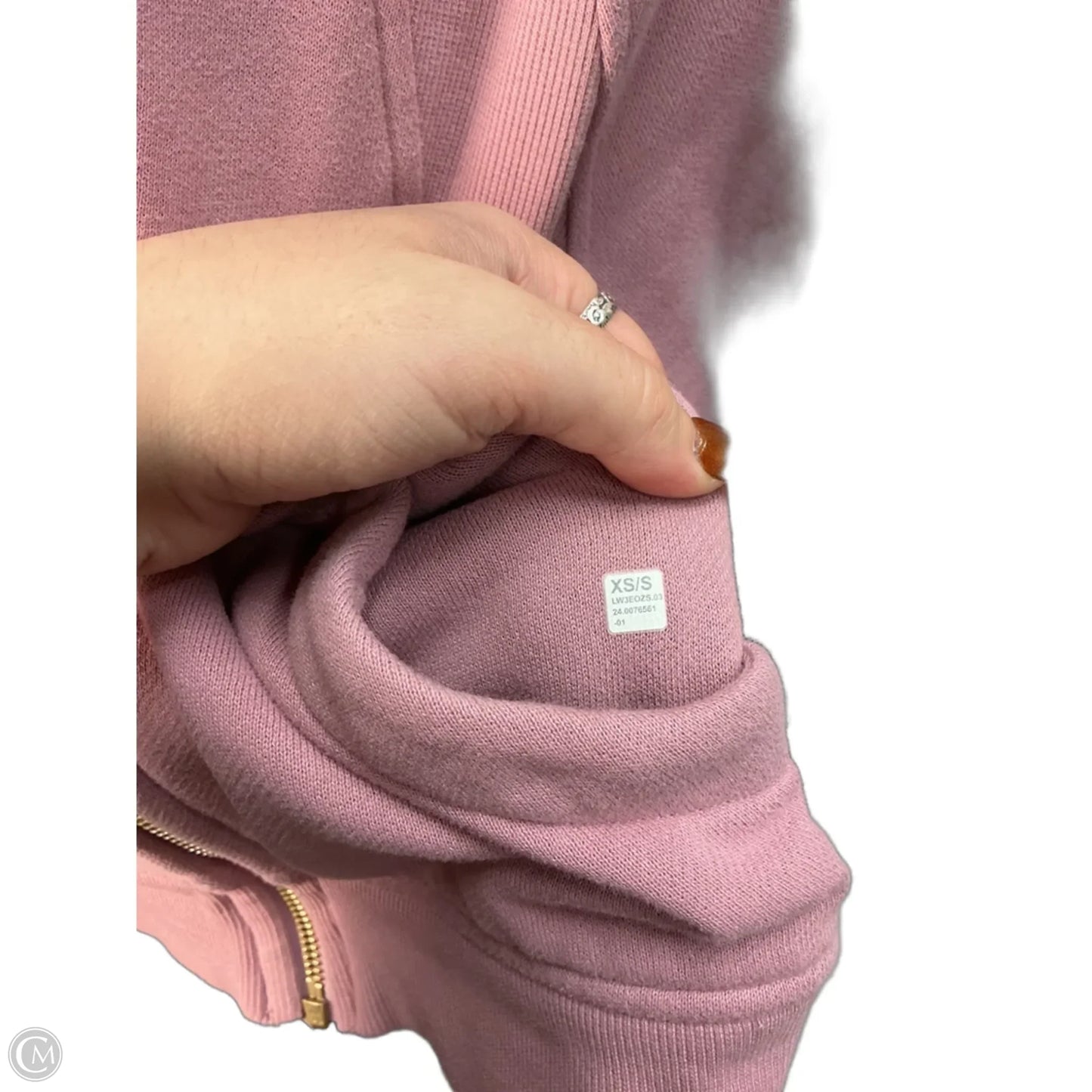 Sweatshirt Hoodie By Lululemon In Pink, Size: S