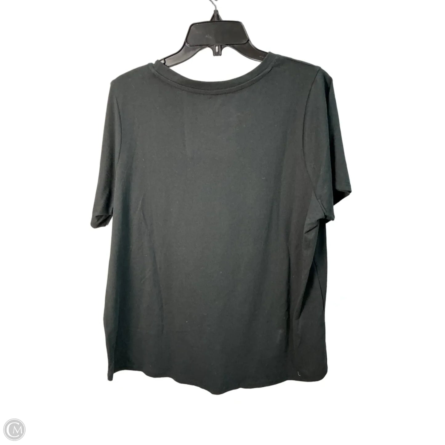 Top Short Sleeve Basic By Clothes Mentor In Black & Pink, Size: 0x