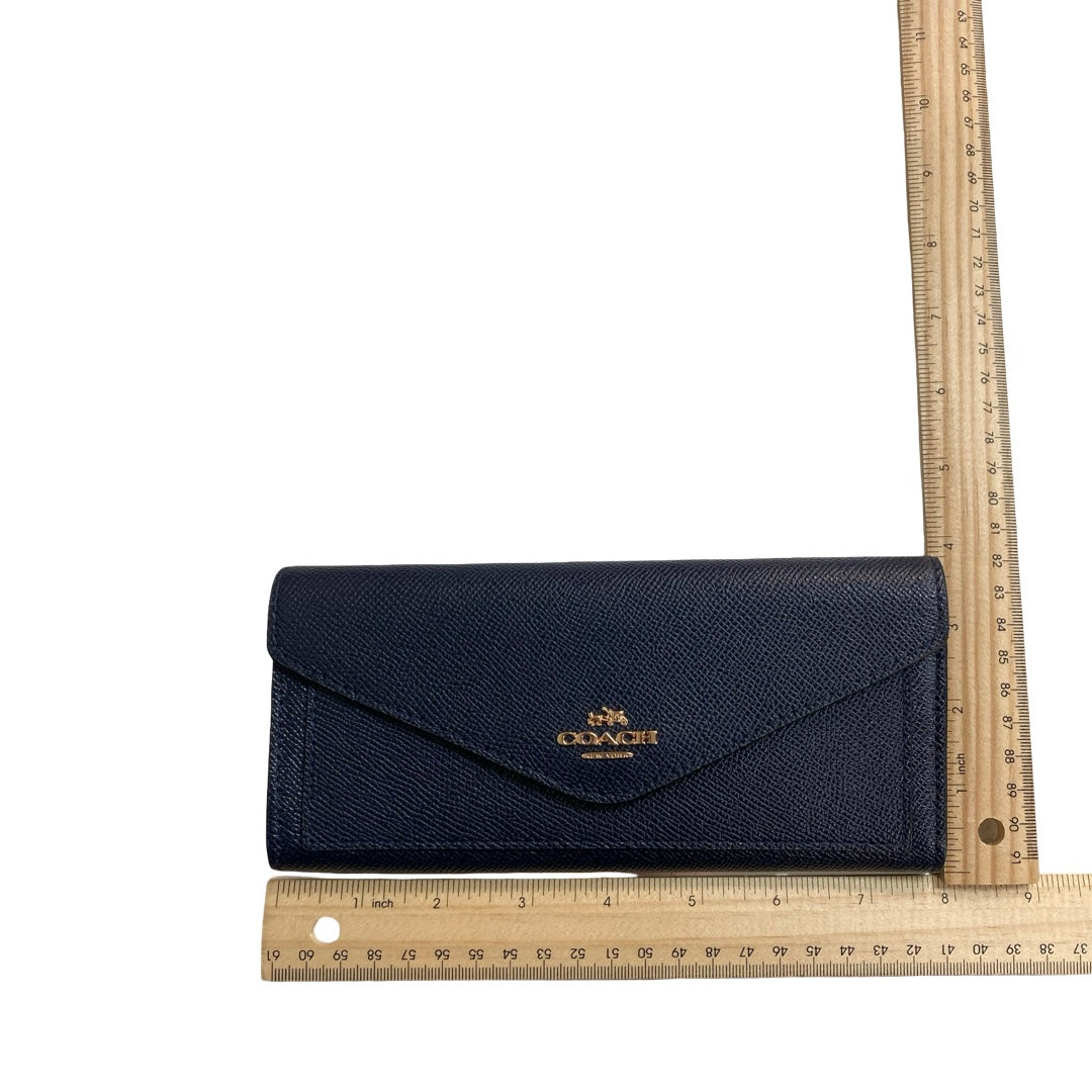 Wallet Designer By Coach In Navy, Size:Medium