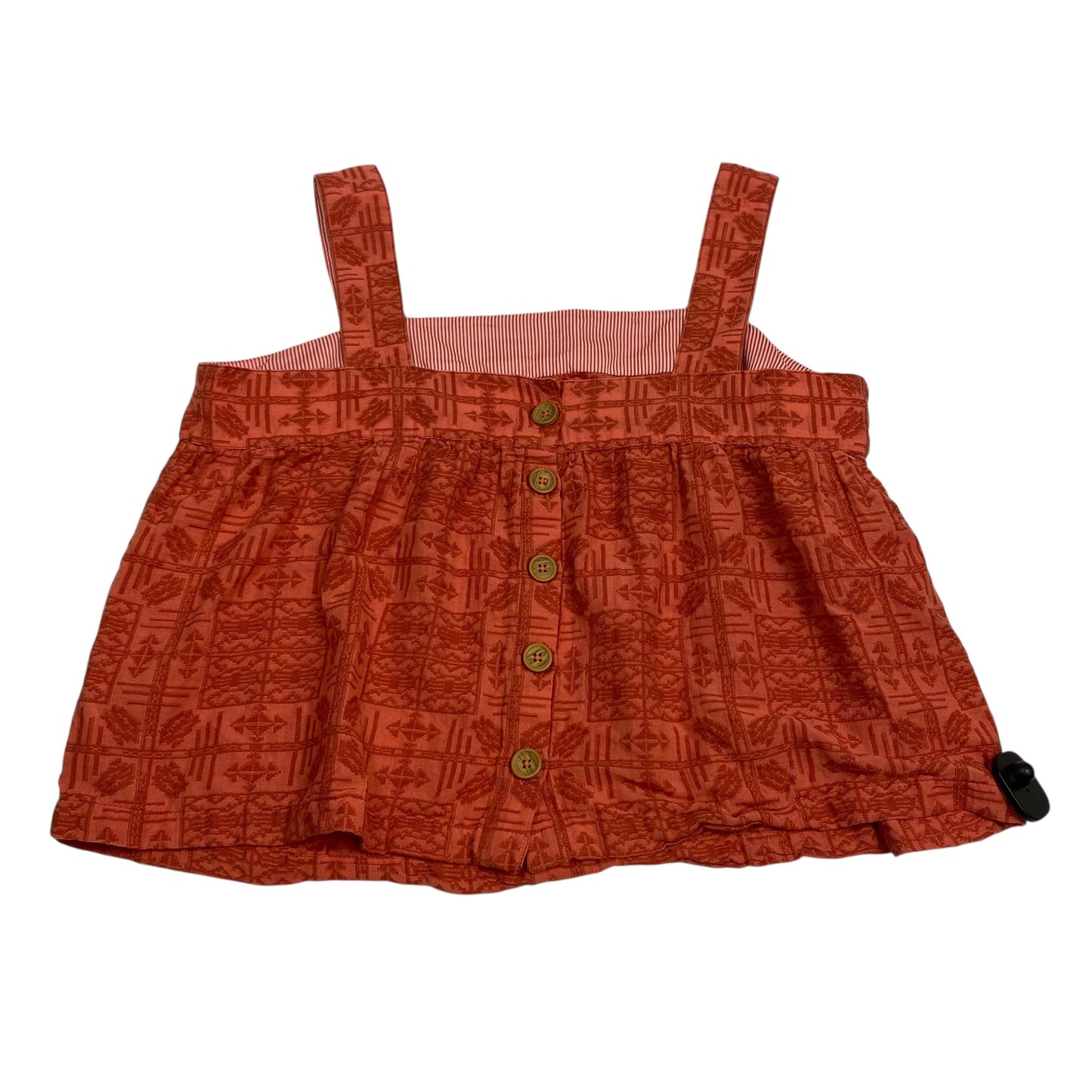 Top Sleeveless By Anthropologie In Orange, Size:Xl