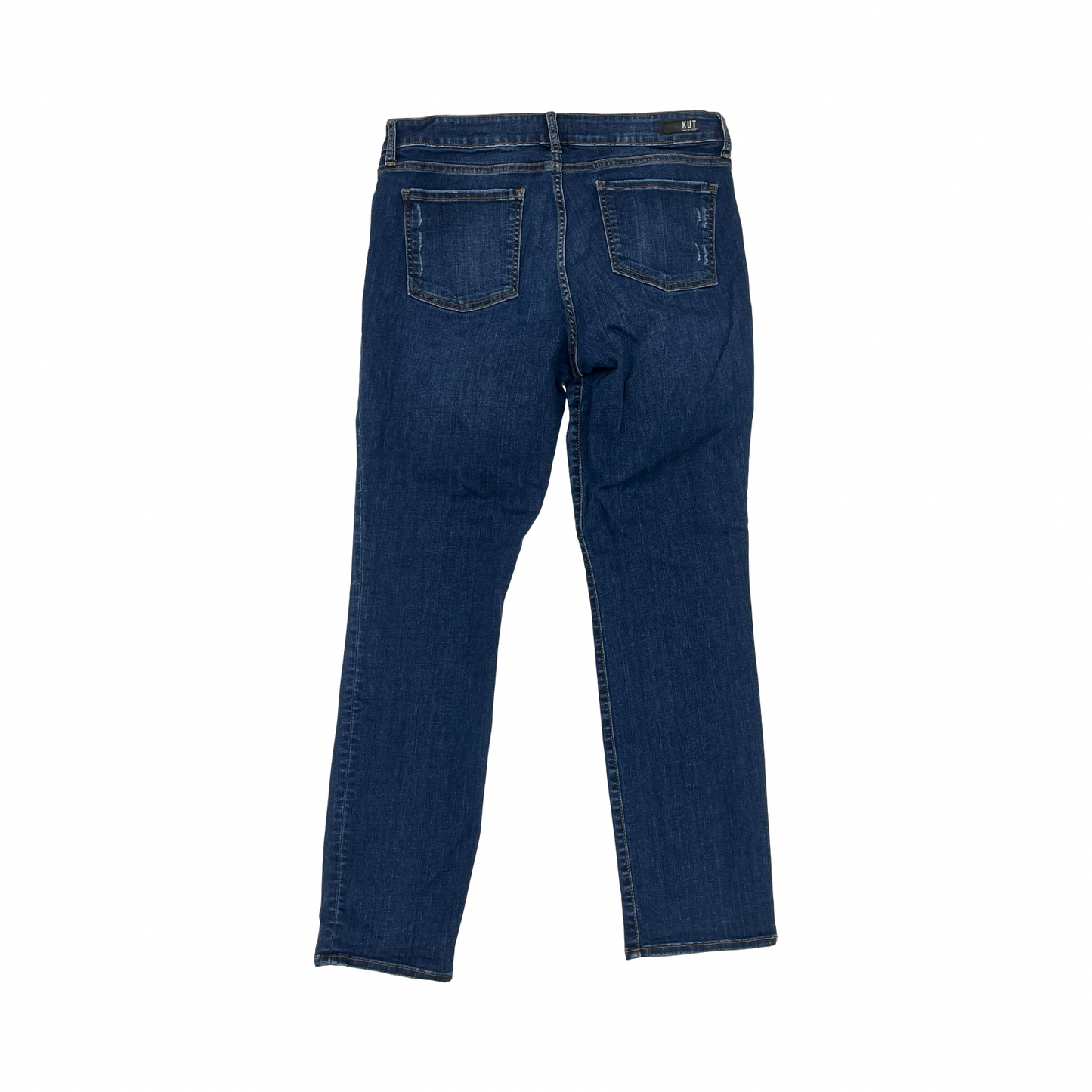 Jeans Straight By Kut In Blue Denim, Size:12