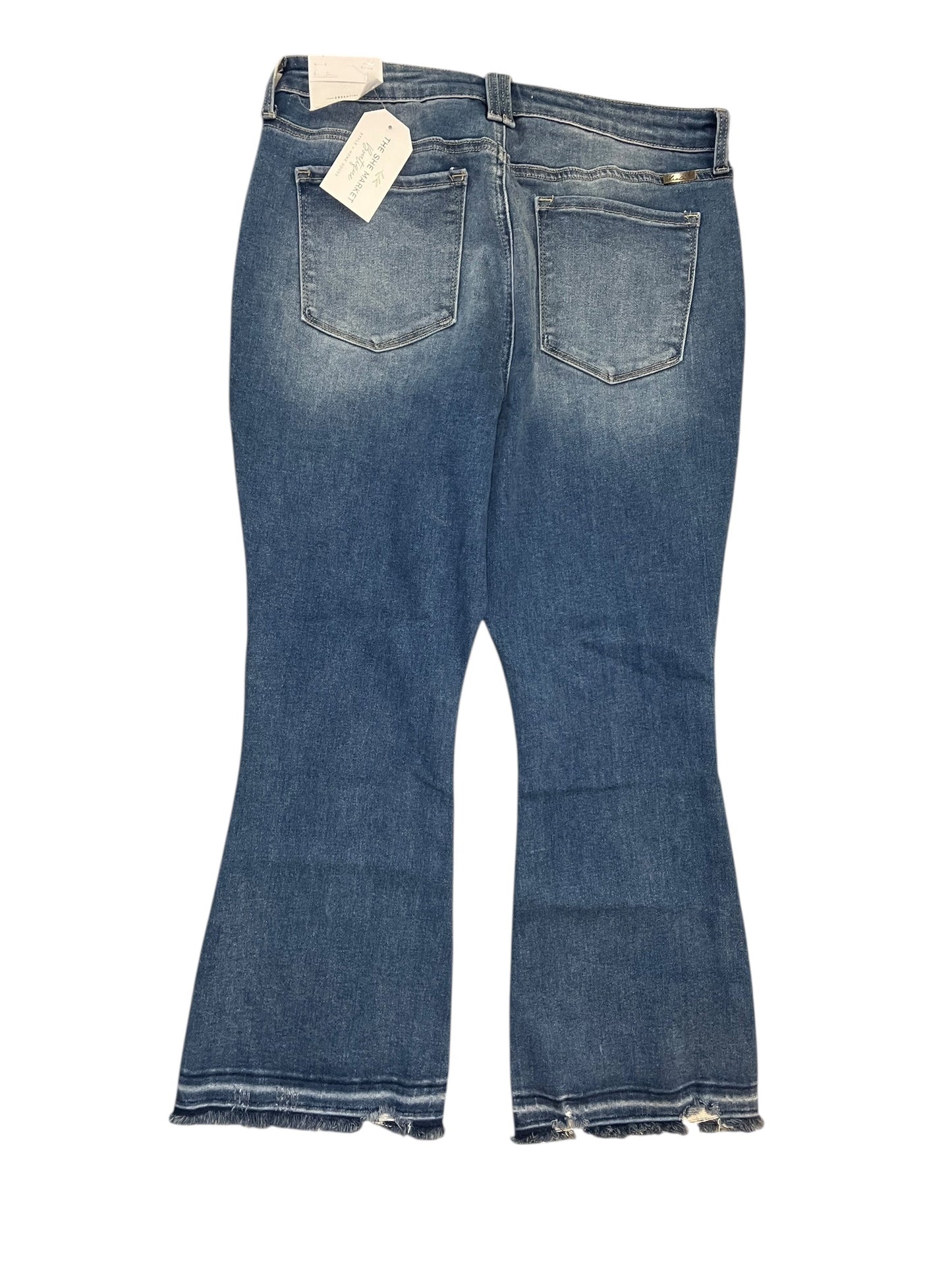 Jeans Boot Cut By Kancan In Blue Denim, Size:20