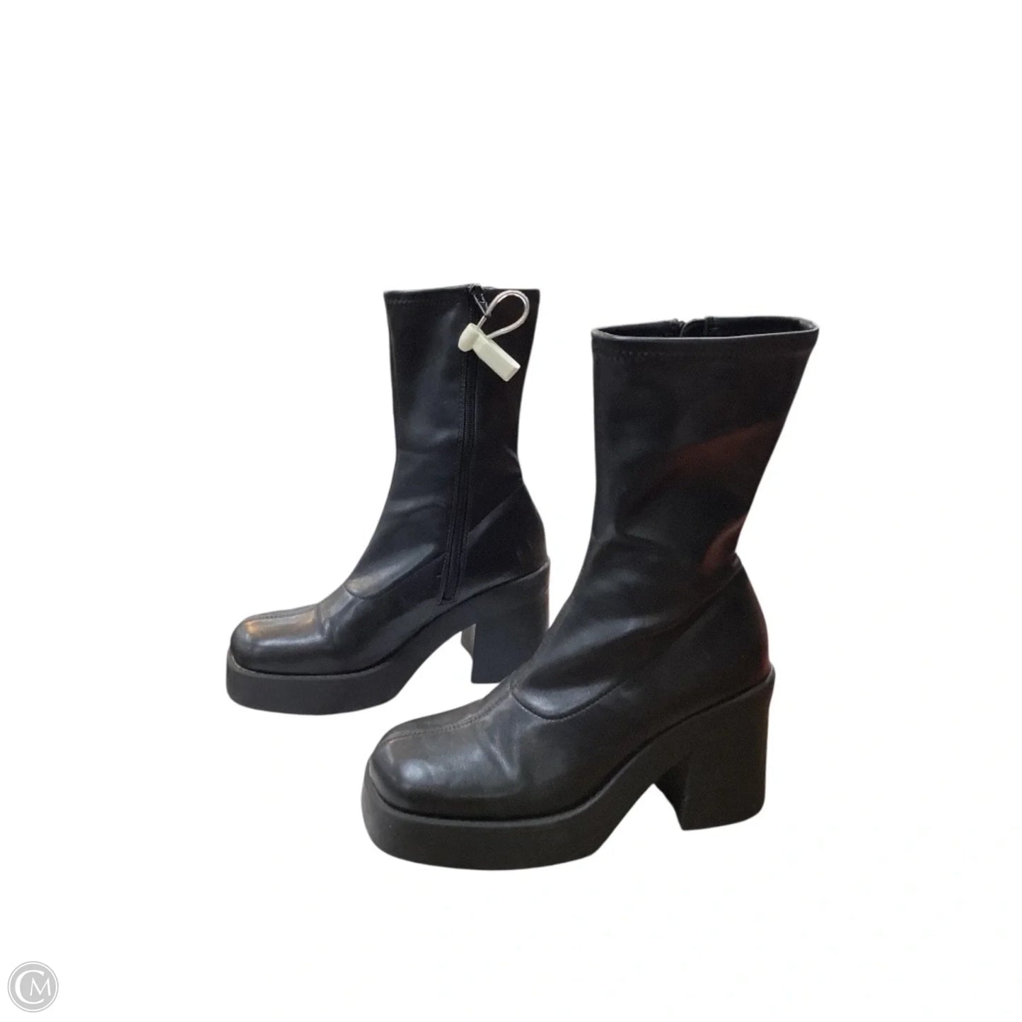 Boots Ankle Heels By Steve Madden In Black, Size: 7