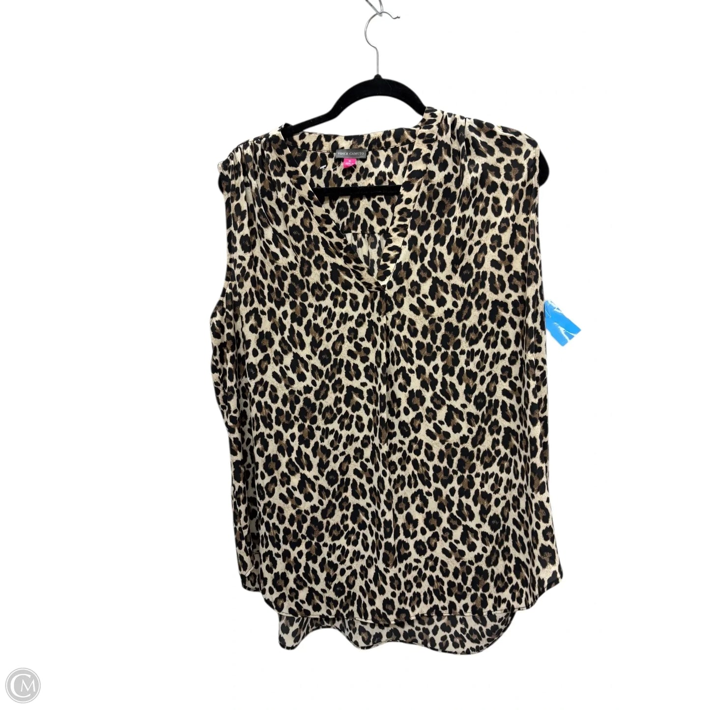 Top Sleeveless By Vince Camuto In Animal Print, Size: 1x