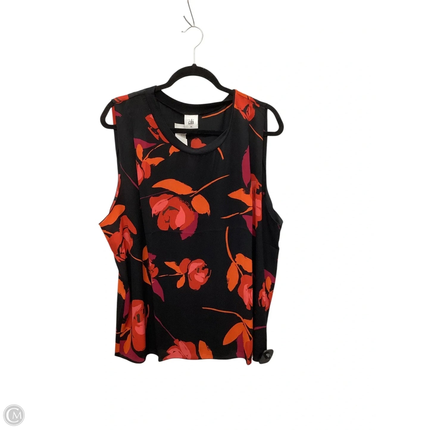 Top Sleeveless By Cabi In Black & Red, Size: Xl