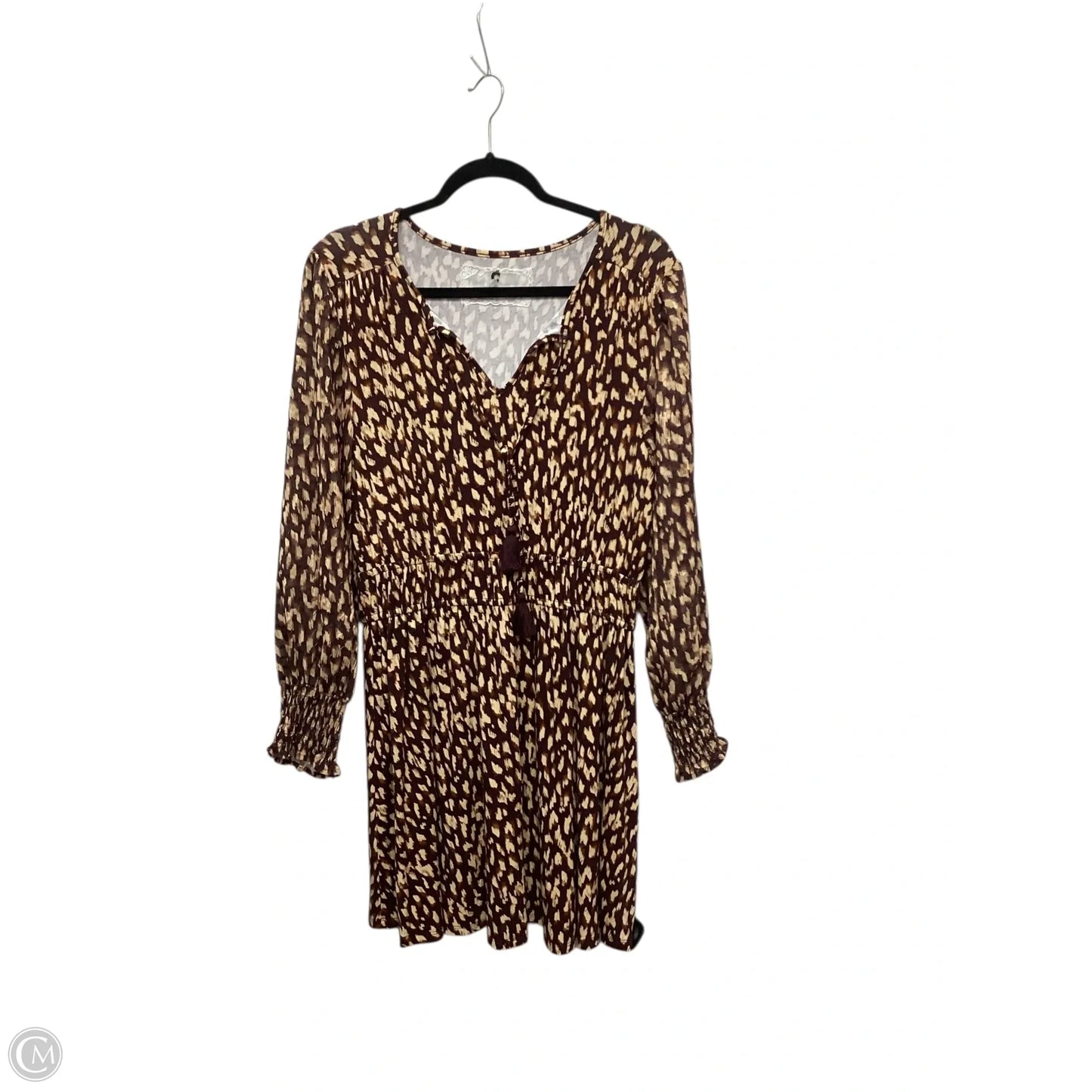 Dress Casual Midi By Cupio In Brown, Size: M
