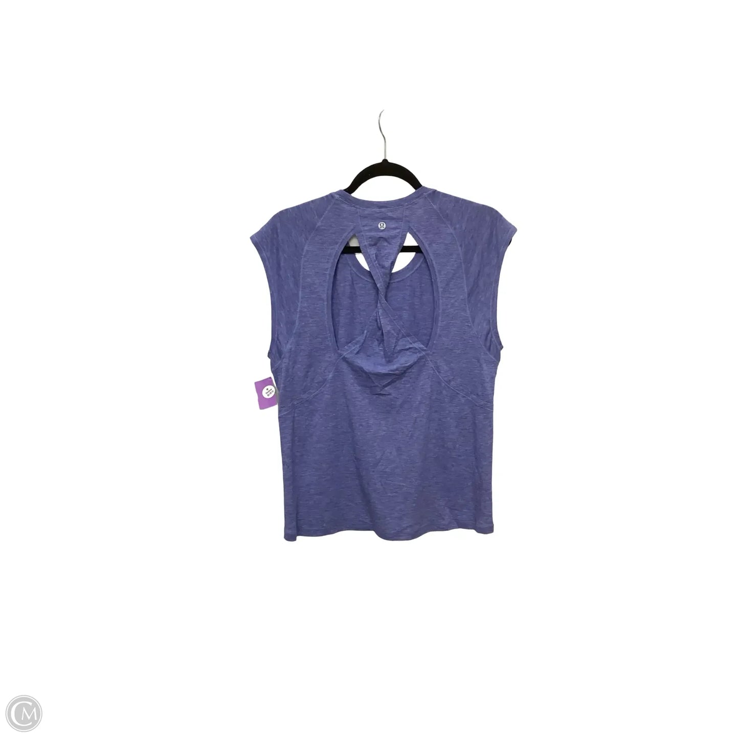 Athletic Top Short Sleeve By Lululemon In Blue, Size: 4