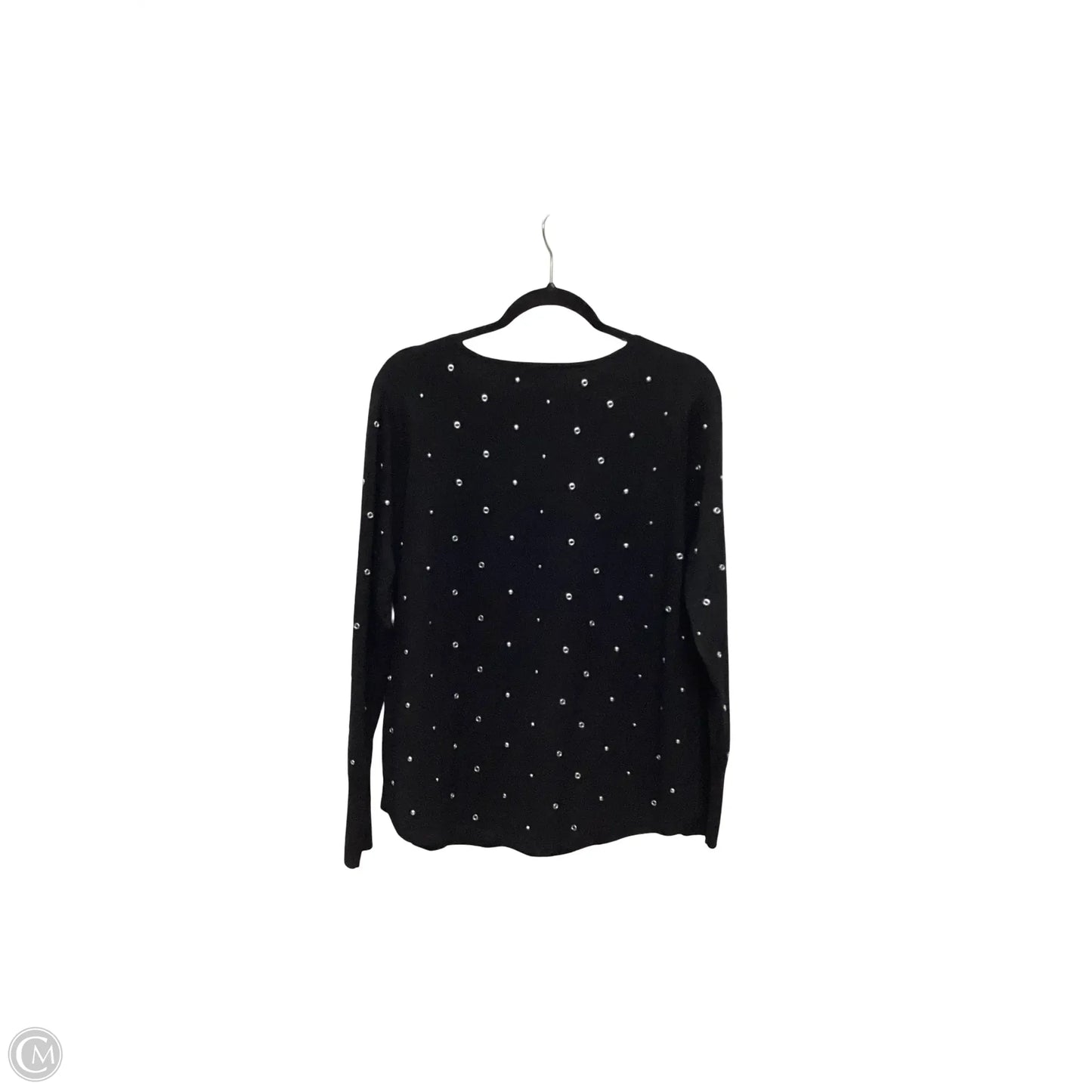 Blouse Long Sleeve By Chicos In Black, Size: L