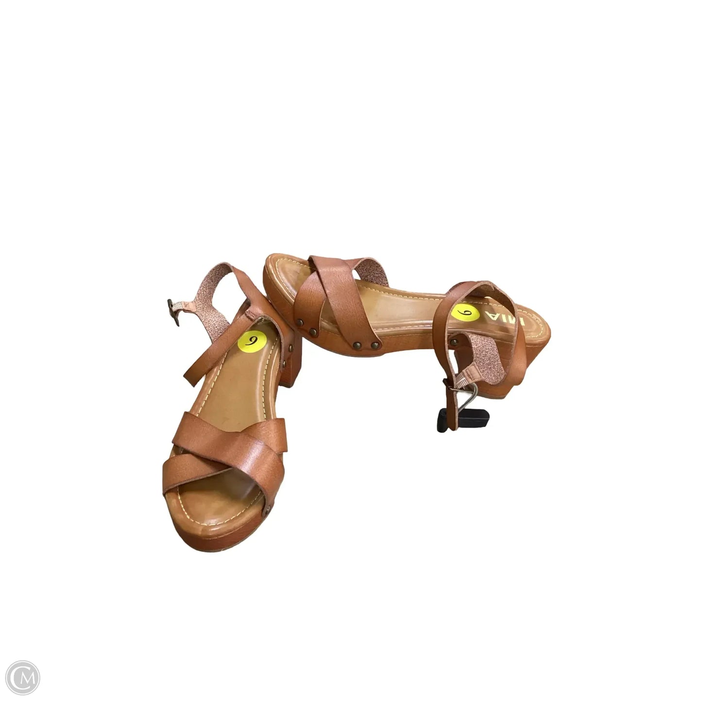 Sandals Heels Block By Mia In Brown, Size: 9