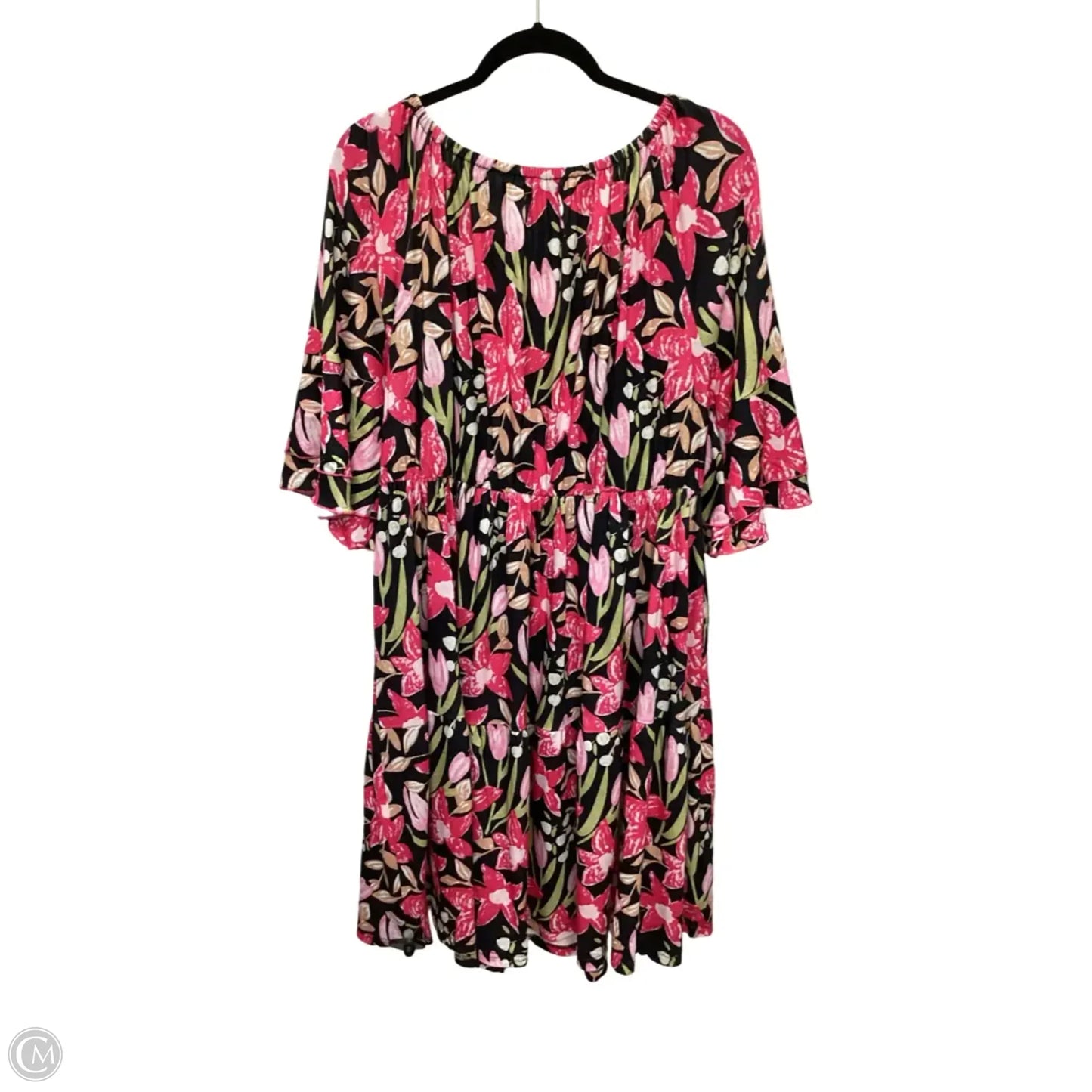 Dress Casual Midi By Southern Stitch In Floral Print, Size: Xxl
