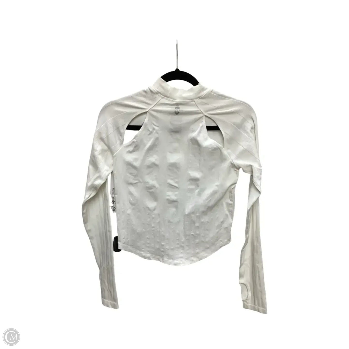 Athletic Top Long Sleeve Crewneck By Free People In White, Size: M